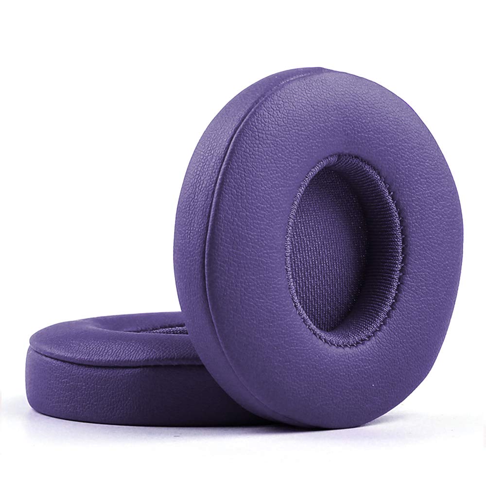 Replacement Ear Cushion Pads for Beats Solo 2 & Solo 3 Wireless Headphones - Soft Comfortable Purple Earpads - Perfect for Music, Gaming & Travel Accessories