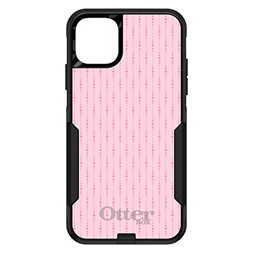 Pink Dot Line Pattern On Black Case