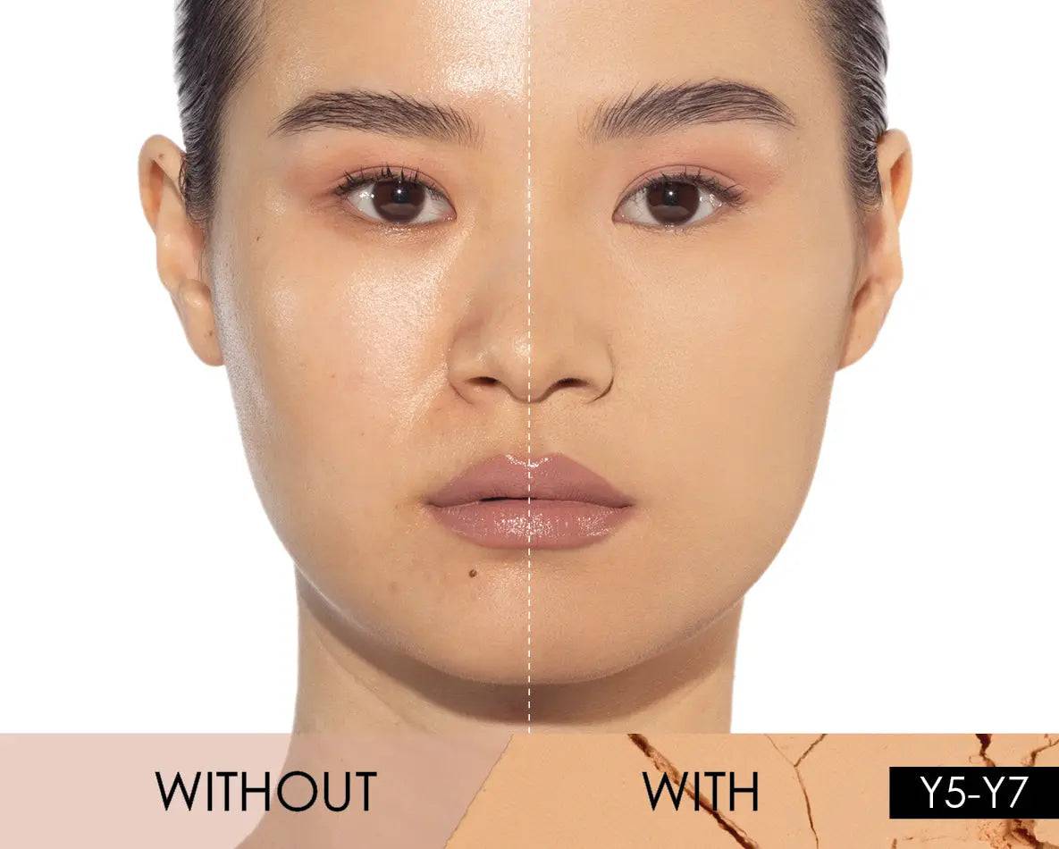 HY GLAM Powder Foundation Refill - Lightweight, Long-Lasting & Buildable Coverage for Flawless Skin | Perfect for Everyday Wear & Touch-Ups On-The-Go