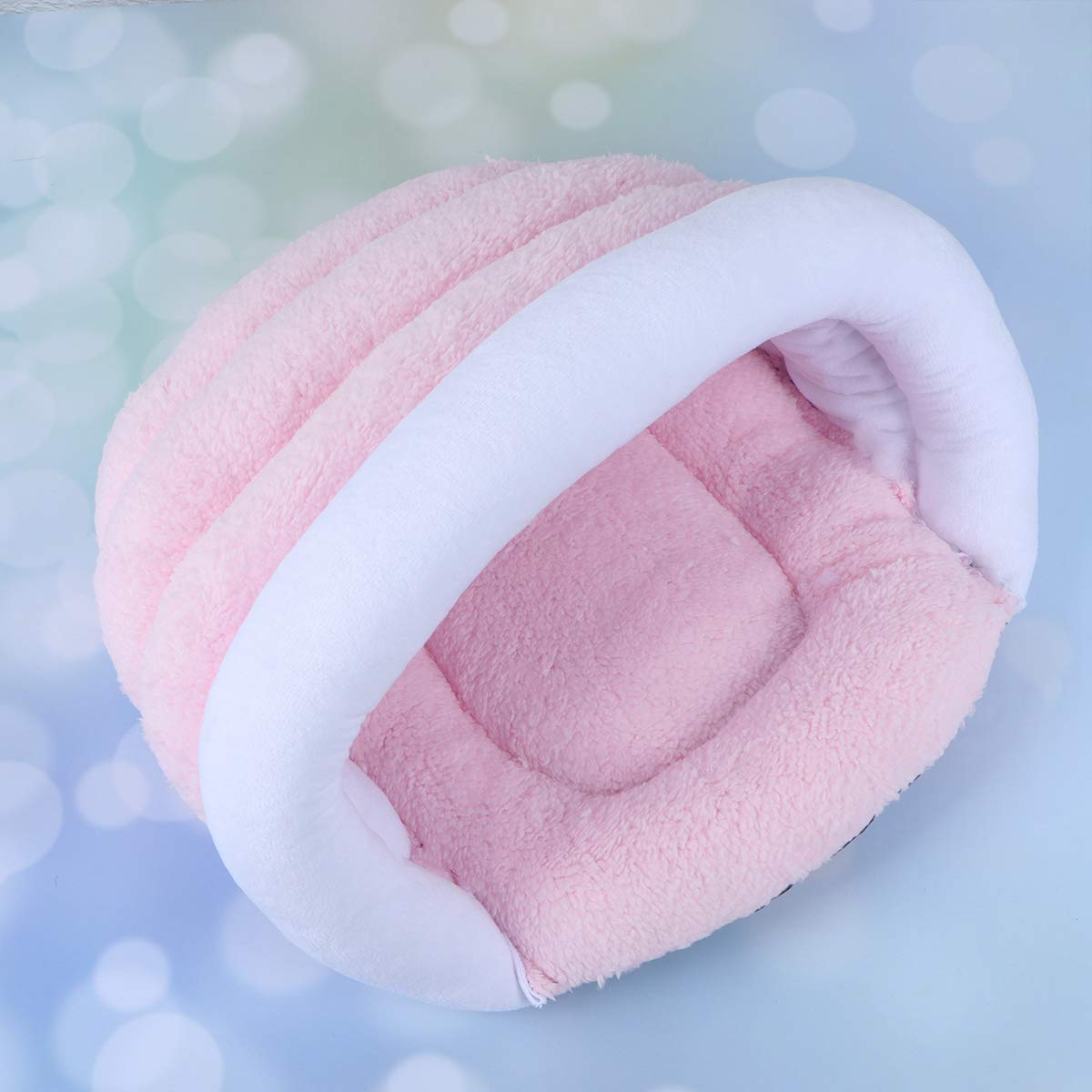 Cozy Plush Donut Cat Bed - Warm & Soft Pet Sleeping Bag for Cats, Puppies & Small Animals - Perfect for Indoor Napping, Lounging & Cuddling