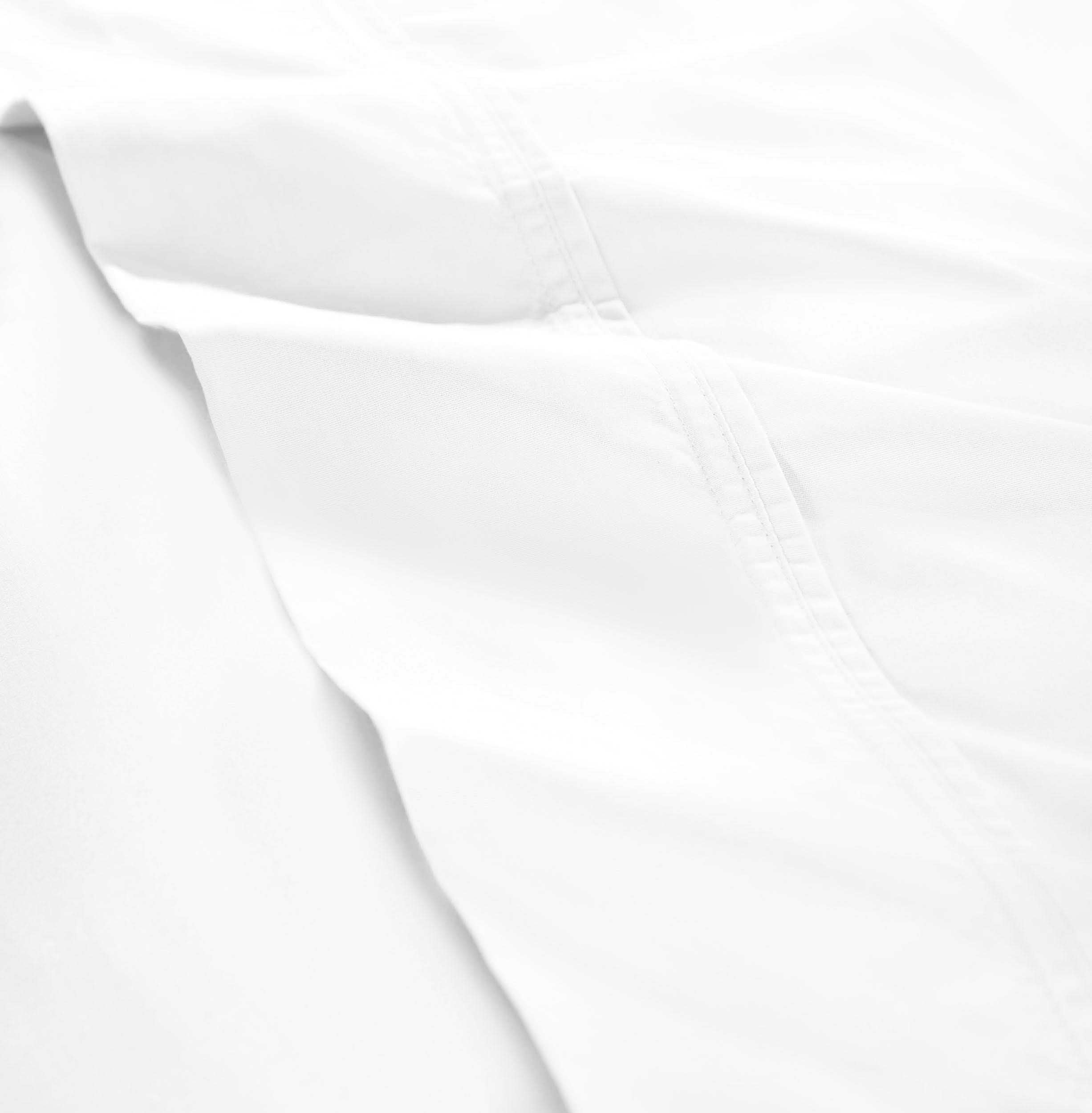 Premium Organic Cotton 300 Thread Count Percale Sheet Set - Extra Deep Pocket Fitted Sheet for 18