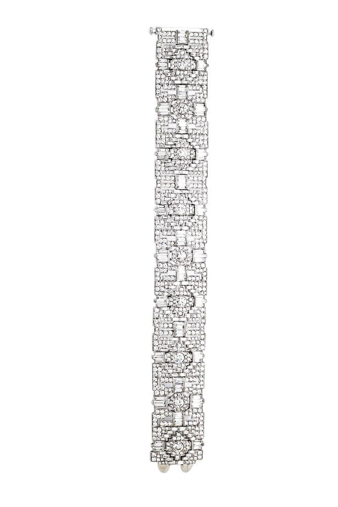 18K White Gold Wide Diamond Bracelet for Women - Elegant Luxury Tennis Bracelet - Perfect for Weddings, Parties & Special Occasions