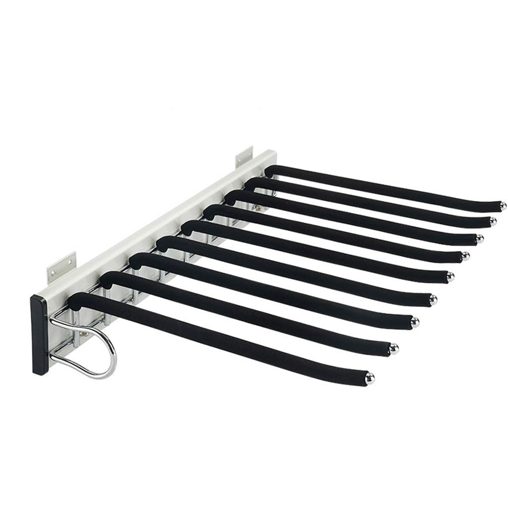Space Saving Non-Slip Pant Hangers - 10 Pack Multi-Functional Closet Organizer for Jeans, Trousers, Towels & Clothes | Top & Side Loading Design for Cabinet & Closet | Perfect for Home, Office & Travel Storage