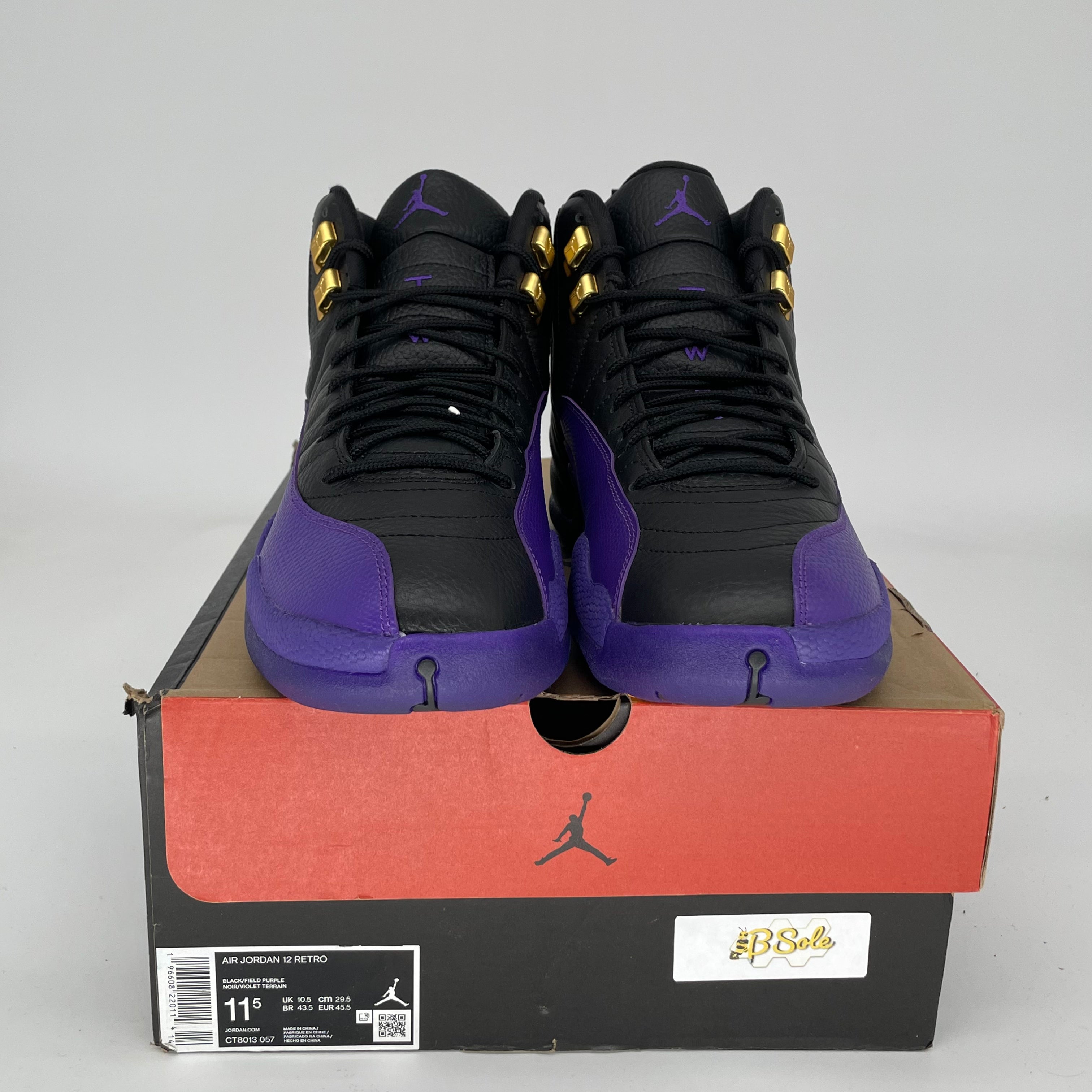 AIR JORDAN 12 FIELD PURPLE Men's Basketball Shoes Size 11.5 CT8013-057 - Perfect for Streetwear Fashion & Court Performance