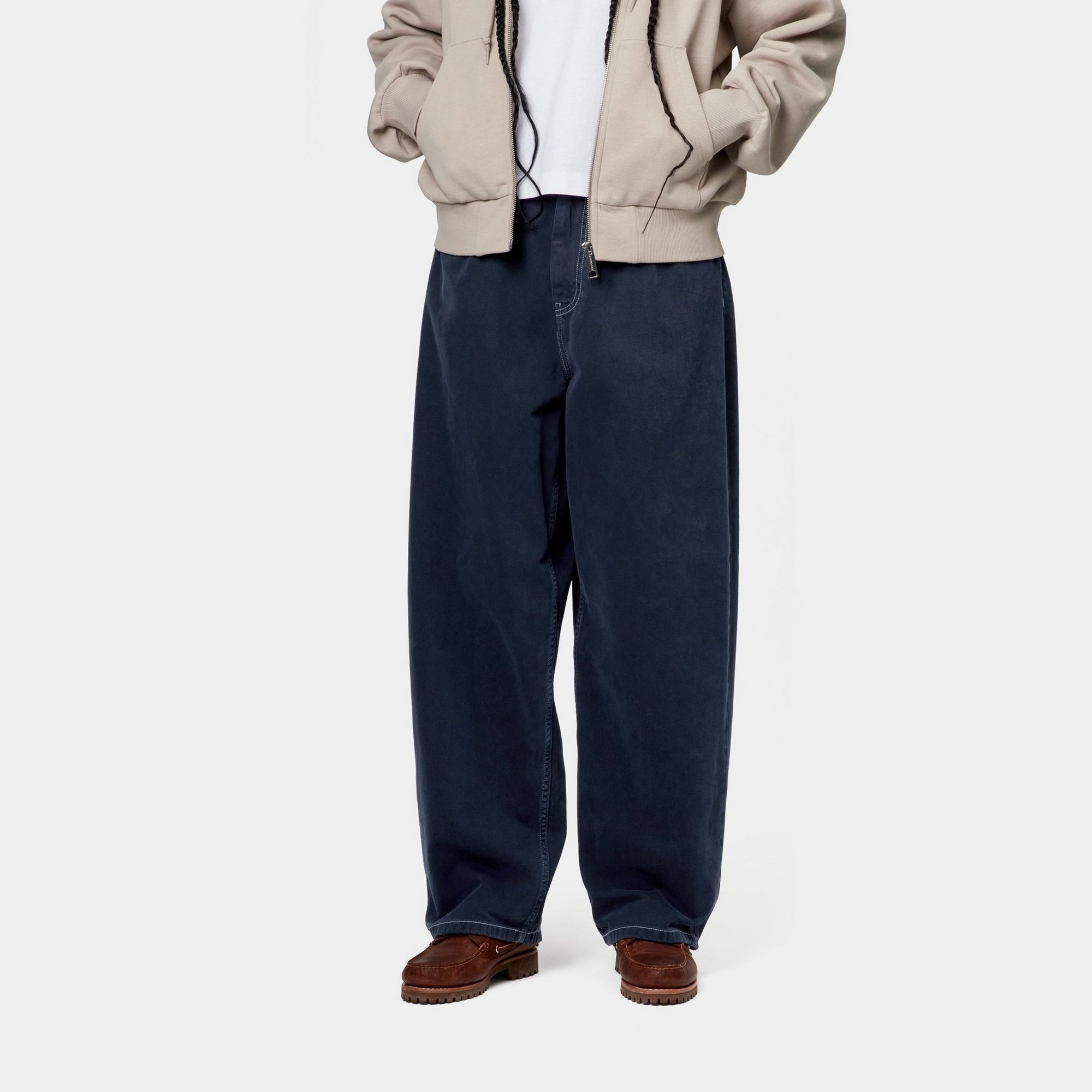 Women's Brandon Twill Pants in Ink (Stone Dyed) - Comfortable & Stylish Casual Trousers for Work, Travel & Everyday Wear