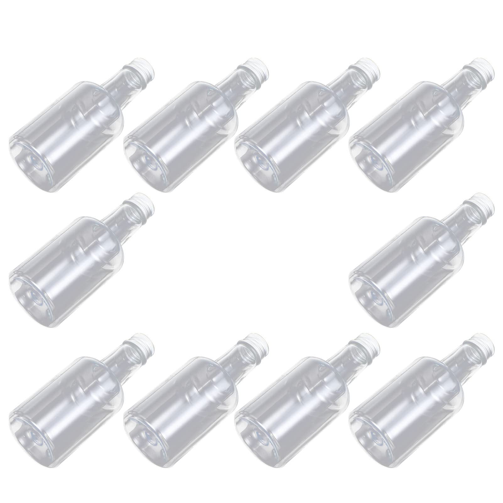 UPKOCH 10 Pack 350ml Clear Plastic Empty Bottles - Small Beverage Containers for Juicing, Drinking, Storage & Travel - BPA-Free Reusable Breakaway Bottles with Leak-Proof Lids (Great for Smoothies, Essential Oils, DIY Crafts & Camping)