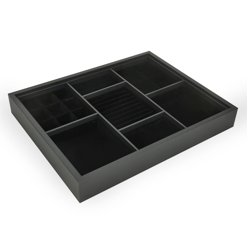 Urburn Jewelry Organizer Medium Black - Stylish Storage for Necklaces, Rings & Earrings - Perfect for Bedroom, Bathroom & Travel