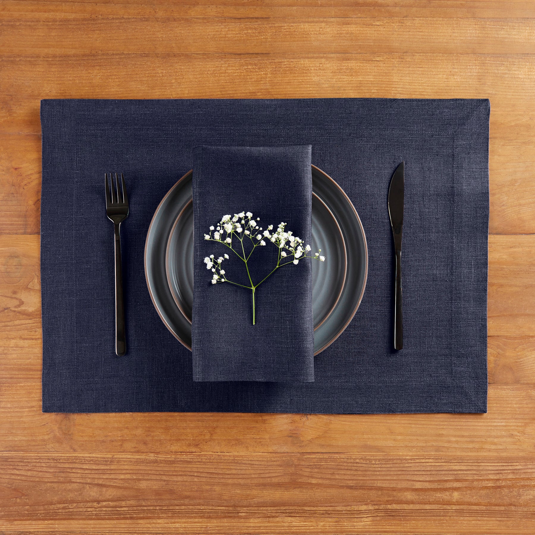Premium Diana Medium Weight Placemats Set of 4 - Elegant Table Setting for Dining Room, Kitchen & Holiday Decor - Washable & Durable Place Mats for Everyday Use