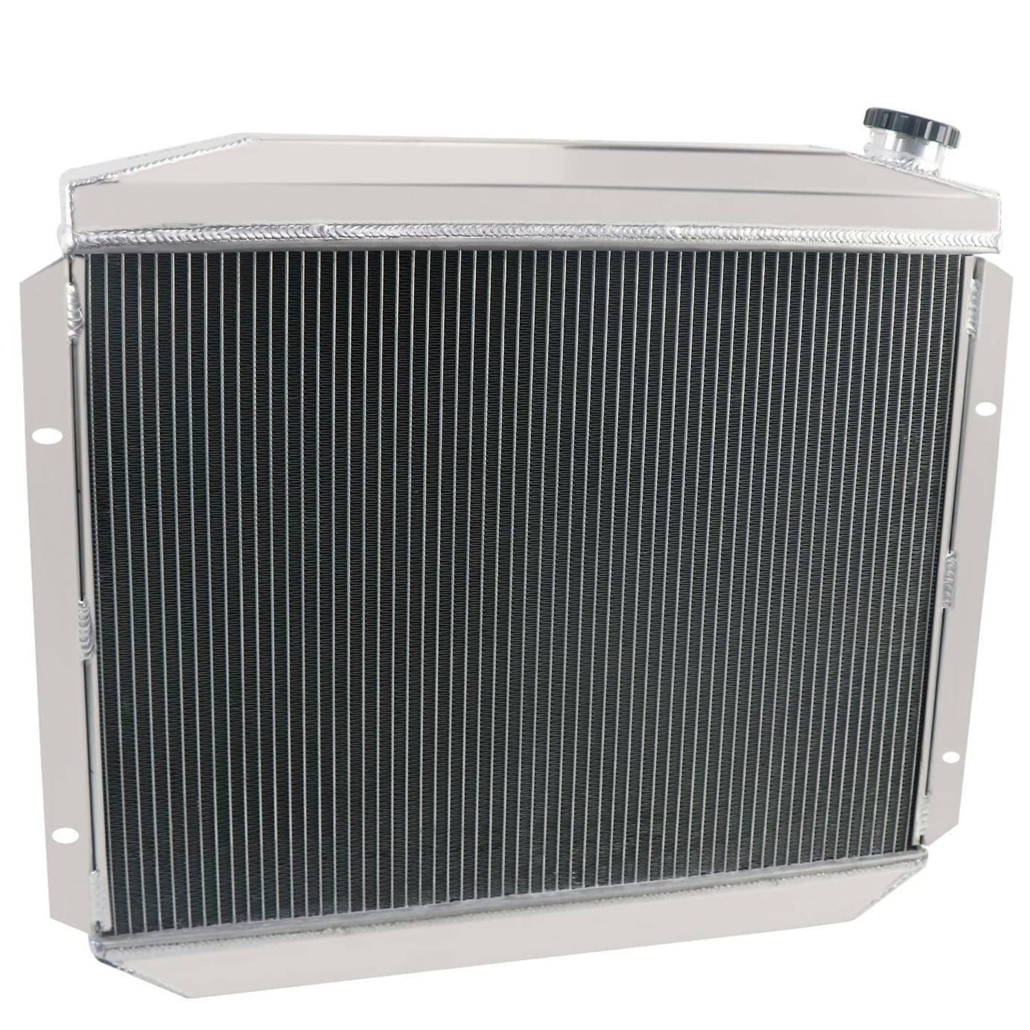 1957-1959 Ford Fairlane Galaxie Ranchero & Mercury Montclair Monterey Park Lane V8 Aluminum Radiator - 4 Row Core with Shroud & Fan Relay | High-Performance Cooling for Classic Cars