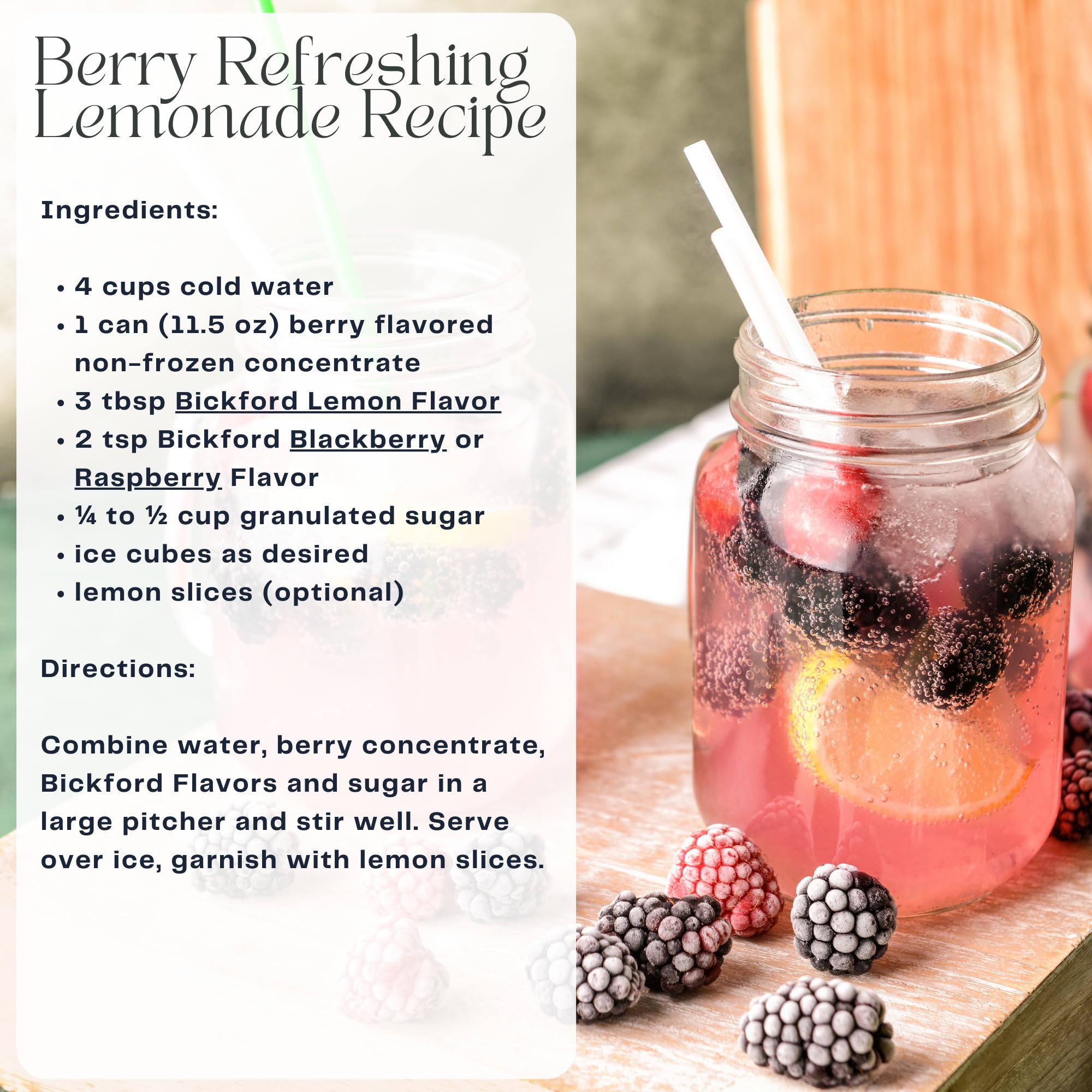 Premium Bickford 4X Blackberry Flavor Extract for Baking, Cooking & Beverages - Gluten Free, Kosher, Vegan, No Sugar Added - 32 fl. oz Bulk Size - Perfect for Cakes, Ice Cream, Cocktails & DIY Food Flavors
