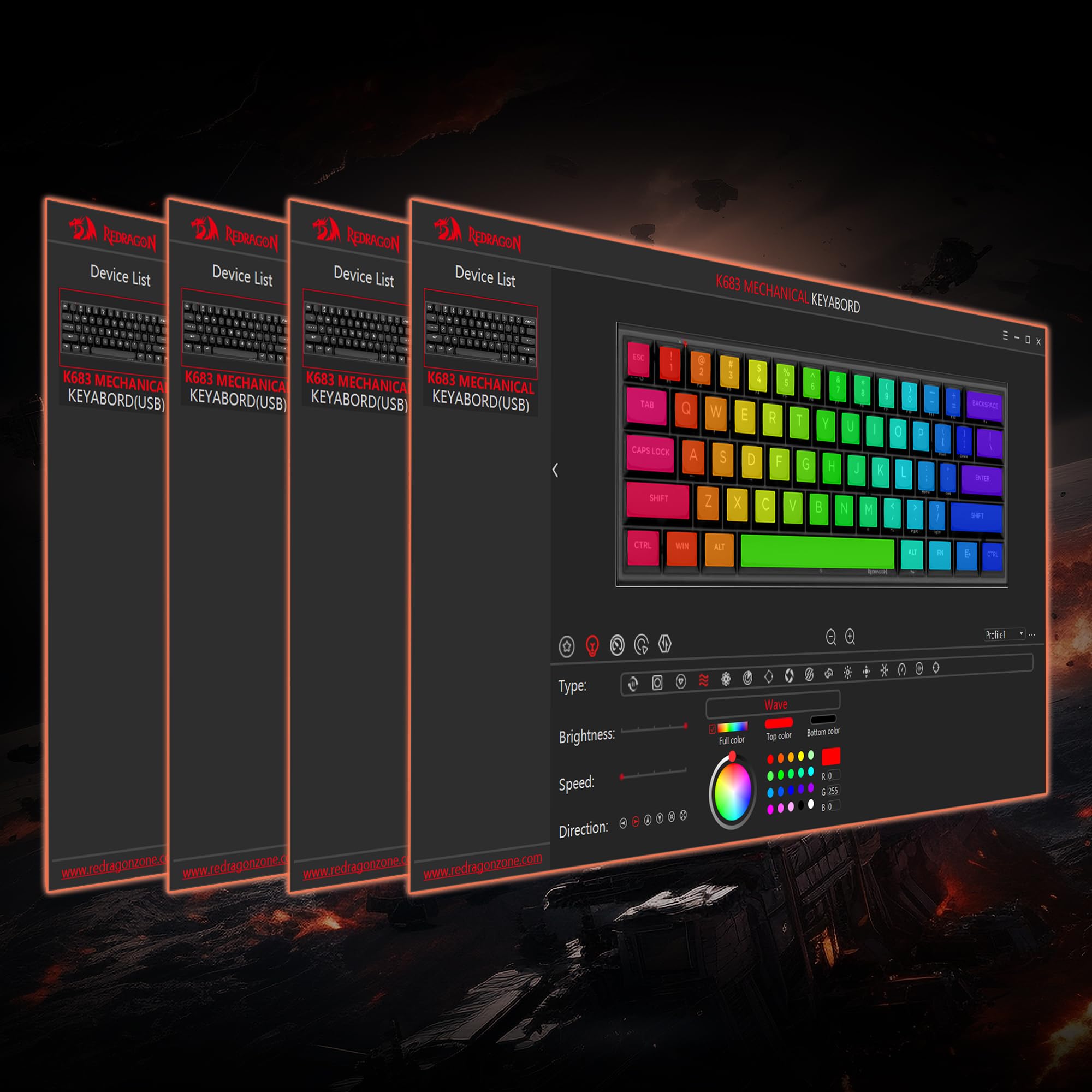 Redragon K683 60% Wired Mechanical Gaming Keyboard - Fast Actuation for Competitive Play
