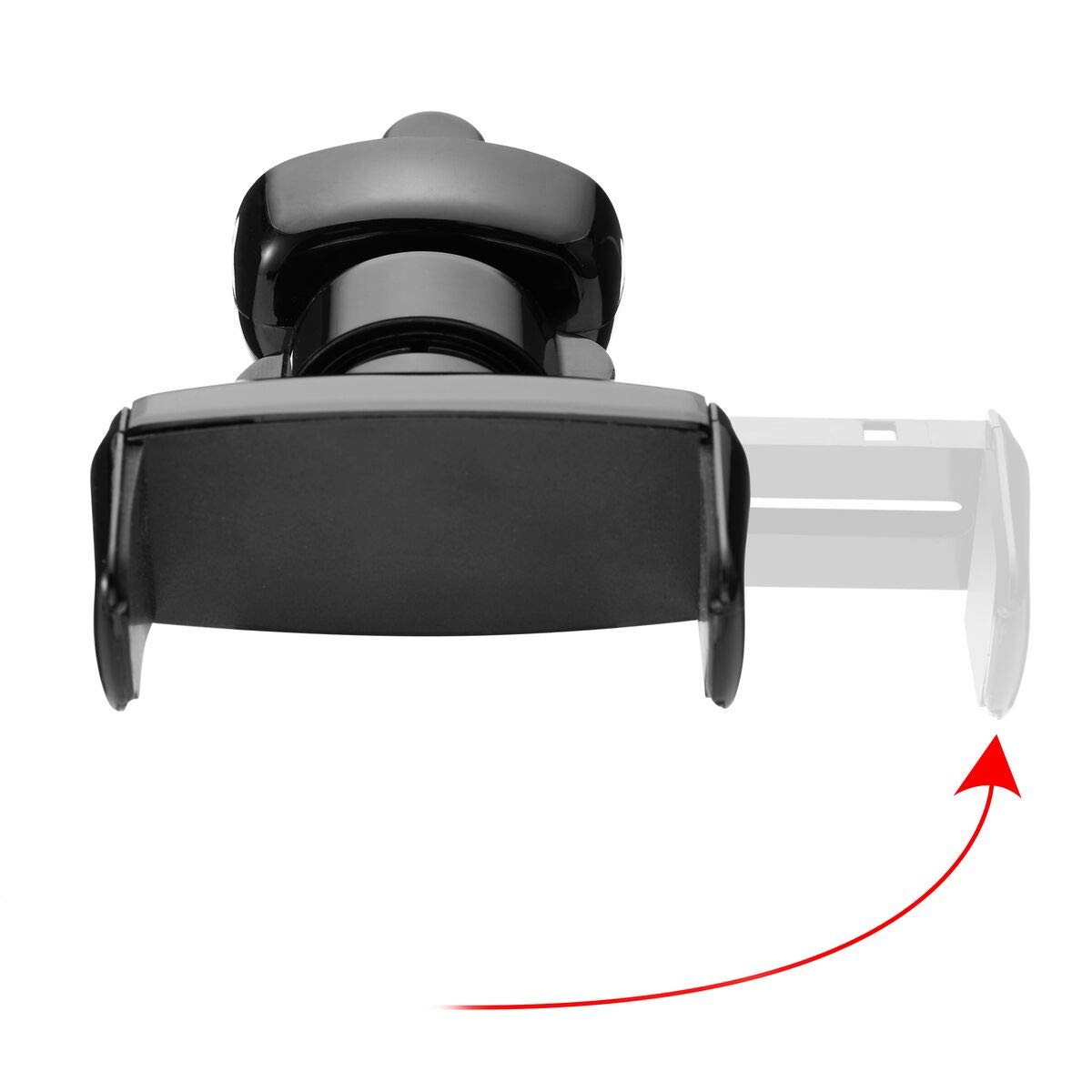 LAX Gadgets Air Vent Phone Holder for Car - Adjustable Cradle Car Mount with Secure Clip - Universal Fit for iPhone, Samsung, Galaxy - Perfect for GPS Navigation & Hands-Free Driving (Black)