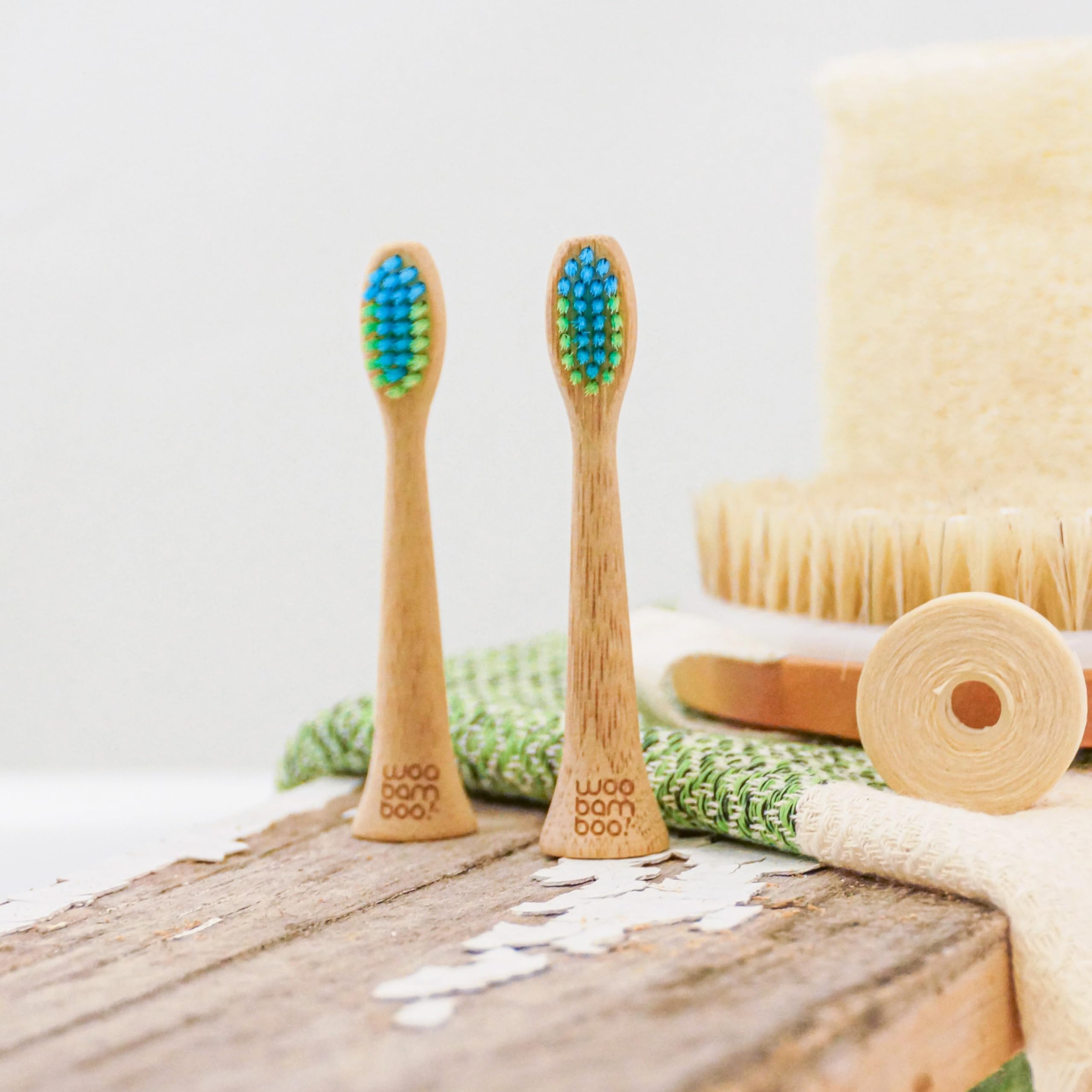 Eco-Friendly Bamboo Electric Toothbrush Replacement Heads - Soft Bristles, BPA-Free, Sustainable & Biodegradable (6-Pack) | Perfect for Sensitive Teeth & Eco-Conscious Oral Care