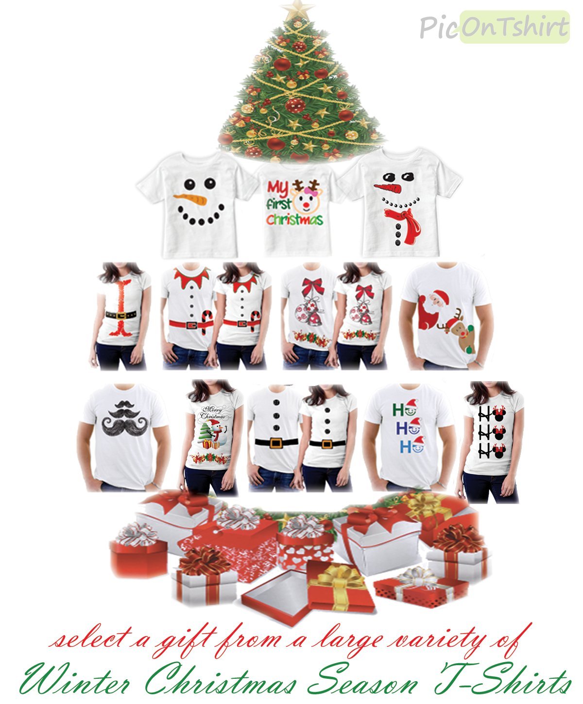 Winter Christmas T-Shirts for Men - Cozy Holiday Graphic Tees Collection Style 46 | Perfect for Family Gatherings, Office Parties & Festive Outfits