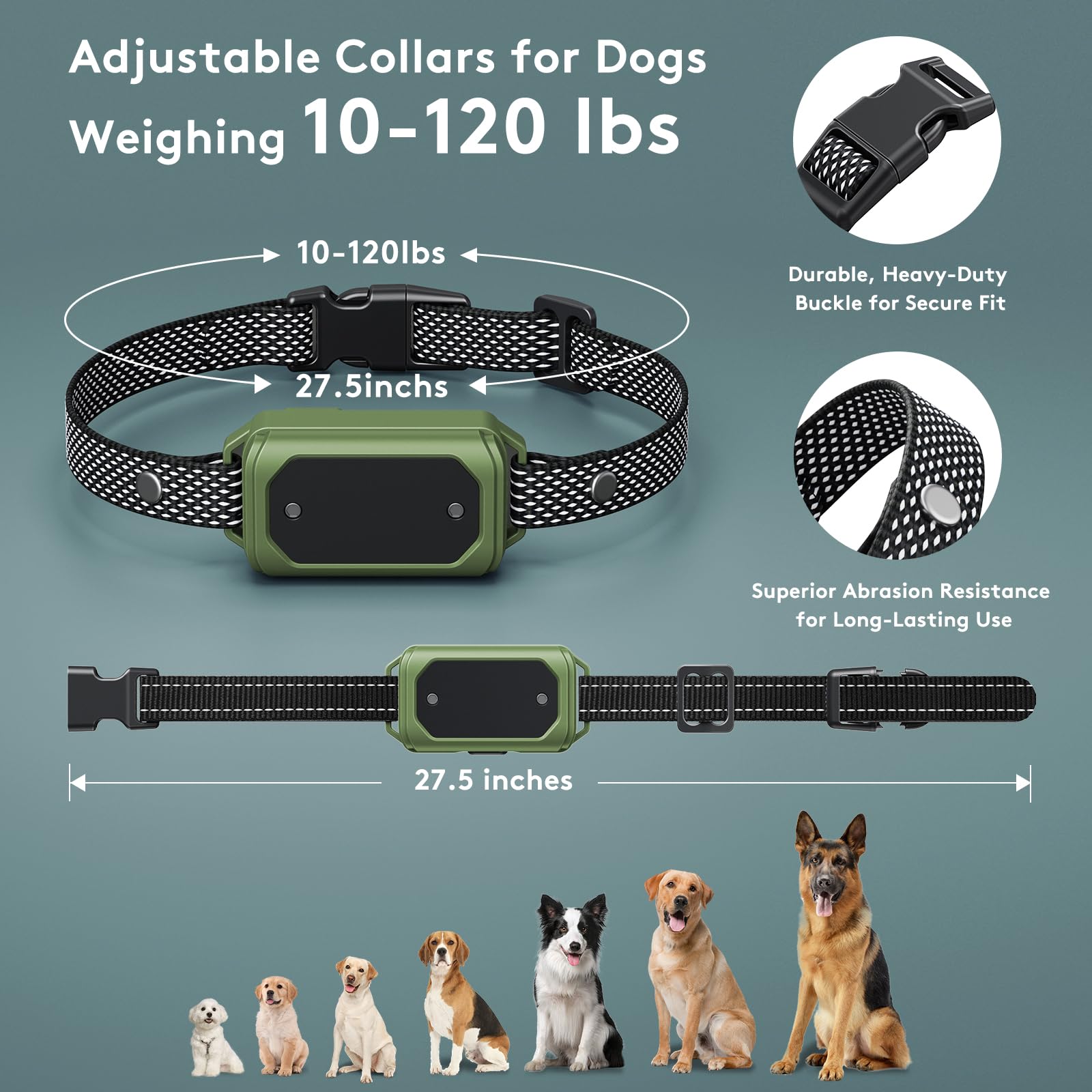 2-in-1 Wireless Dog Fence & Training Collar System - Adjustable Waterproof Collars for 2 Dogs with Remote (33ft-1000ft Range) - 3 Training Modes for Secure Containment - Perfect for Backyard, Park & Outdoor Dog Training