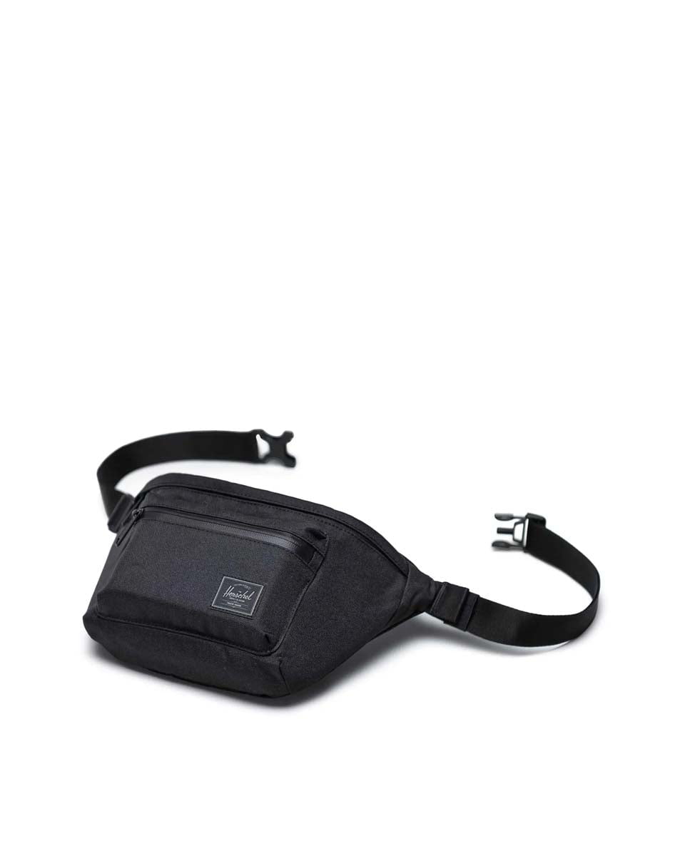 Herschel Pop Quiz Hip Pack - Black Tonal Waist Bag for Travel, Hiking & Everyday Use