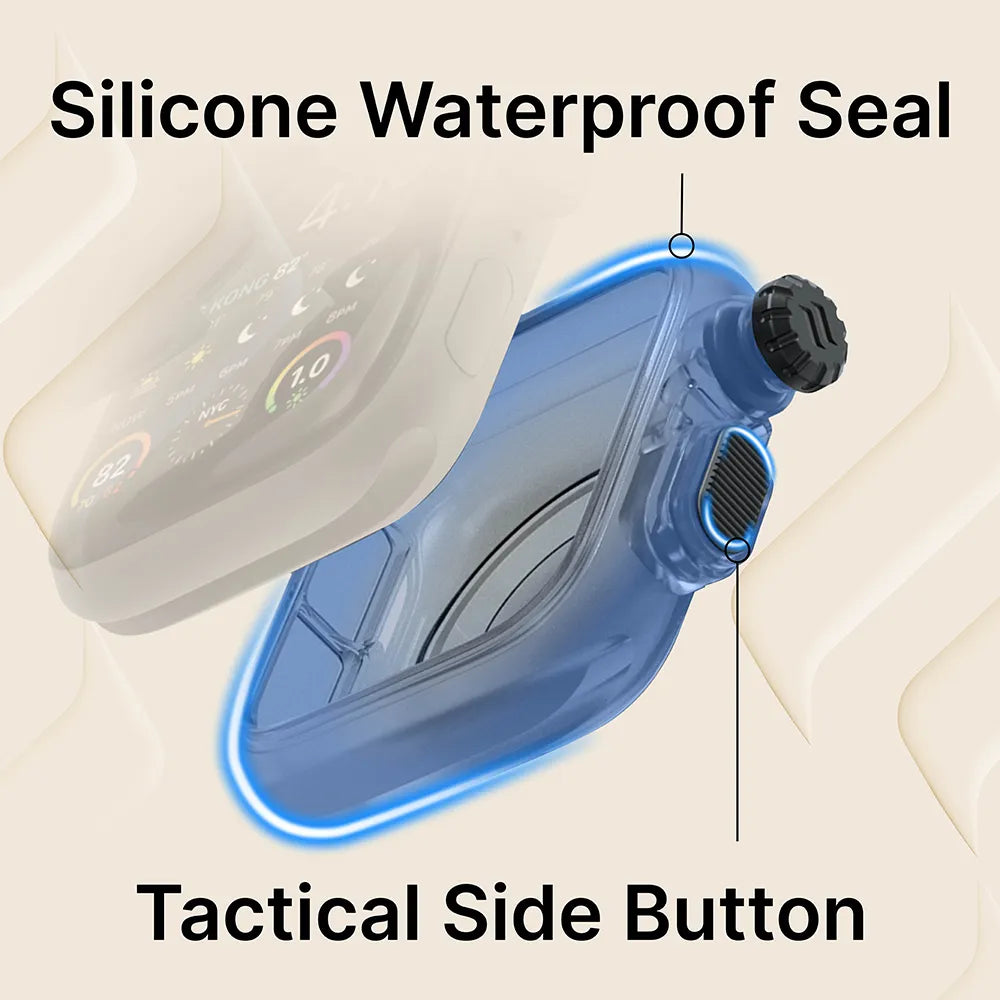 44mm Rugged Waterproof Case with Band for Apple Watch Series 6/5/4/SE (Gen 2/1) - 100M Swimproof Protection for Swimming, Sports & Outdoor Activities
