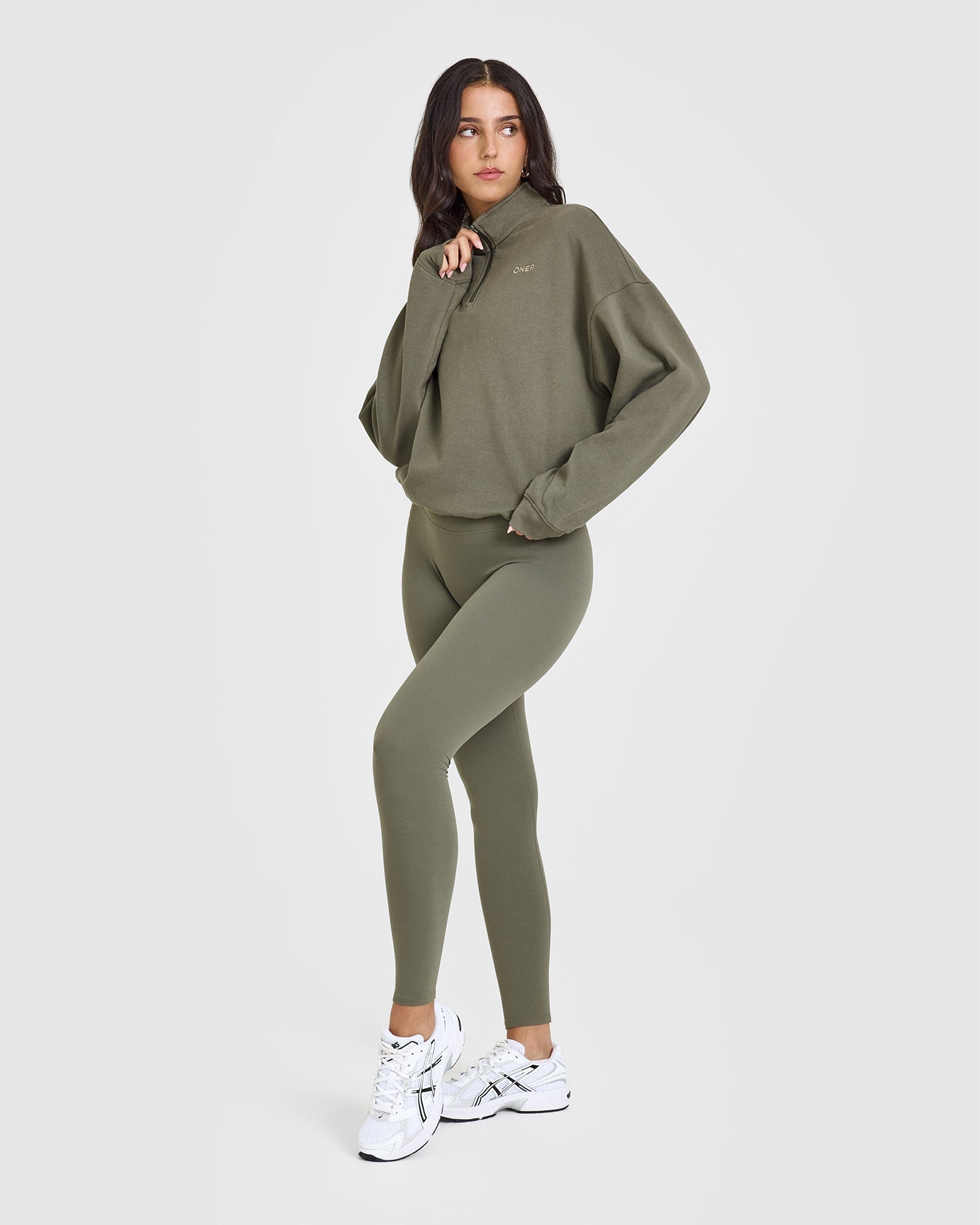 Mid Weight 1/4 Zip Sweatshirt for Men & Women | Alpine Green | Comfortable Pullover Fleece for Hiking, Camping & Outdoor Activities