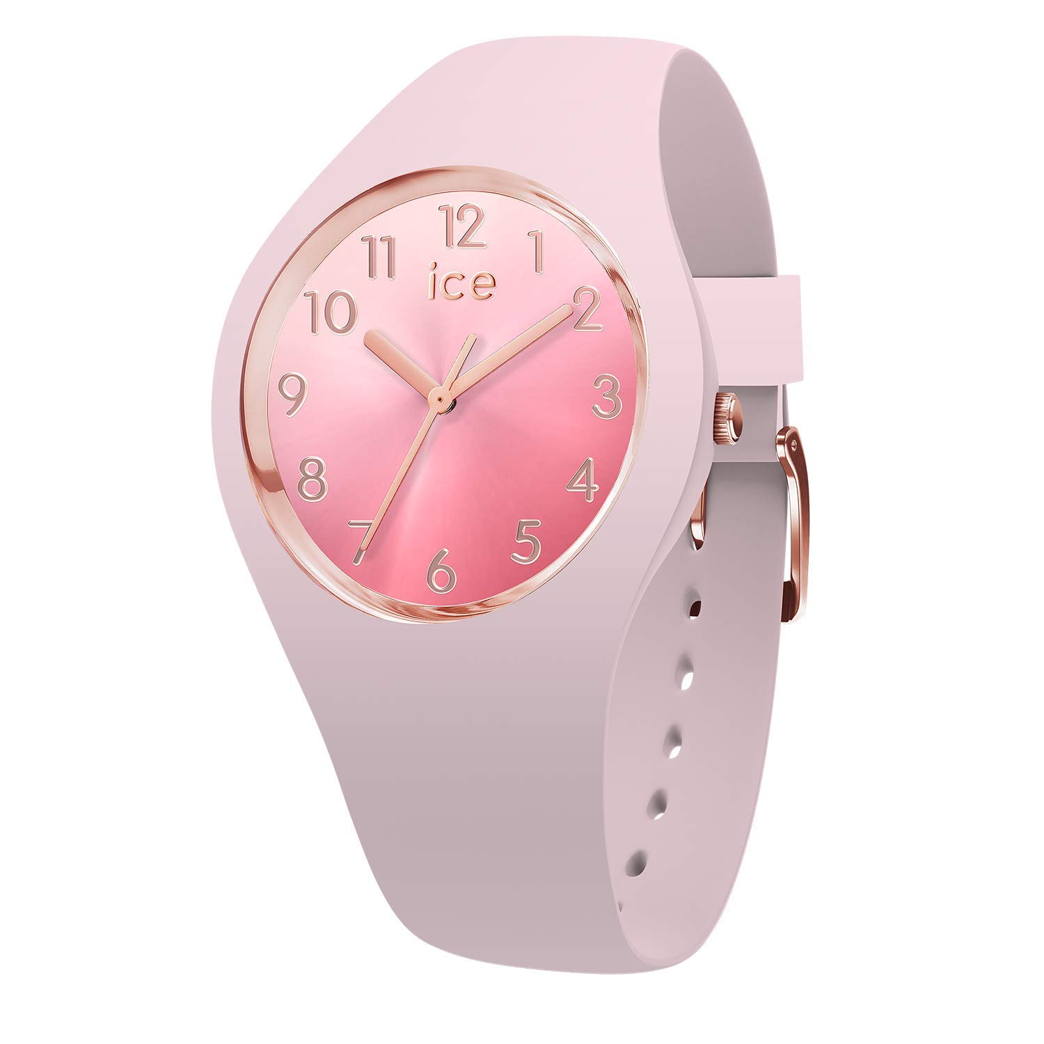 Ice-Watch ICE Sunset Pink Women's Wristwatch with Silicone Strap - Trendy Casual & Sporty Watch for Women, Perfect for Everyday Wear, Workout, and Outdoor Activities