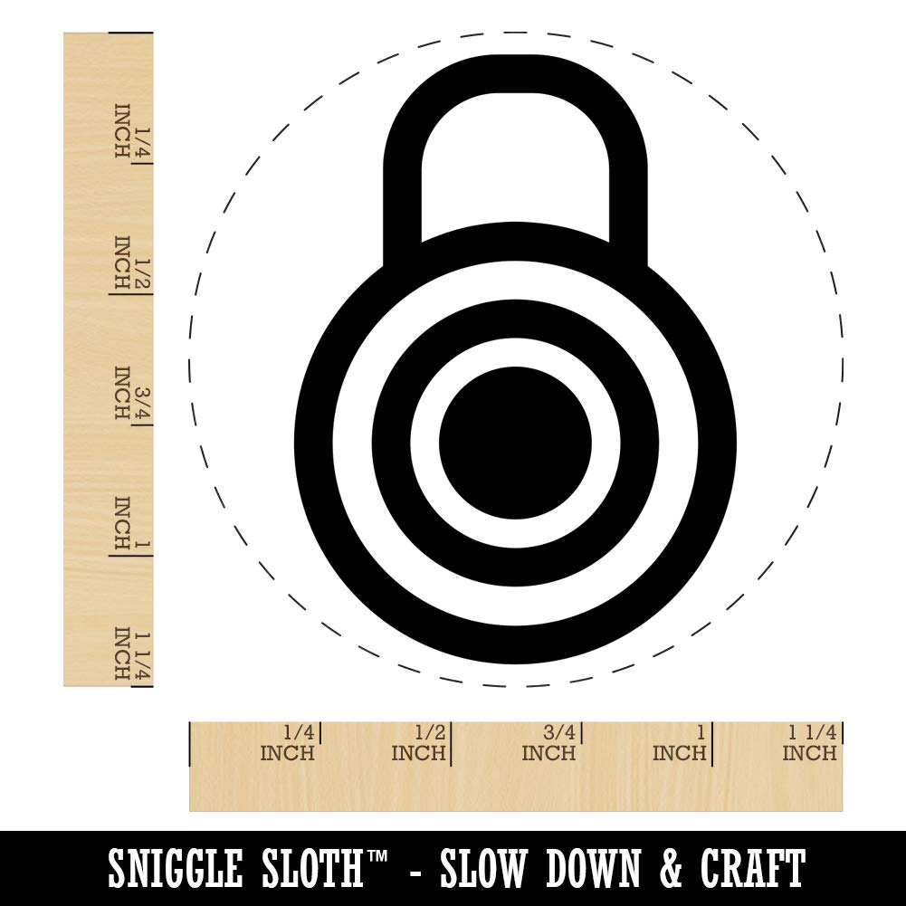 1-1/4 Inch Large Combination Lock Doodle Rubber Stamp for DIY Scrapbooking, Journaling & Planner Decoration - Perfect for Crafting, Card Making & Bullet Journal Accessories