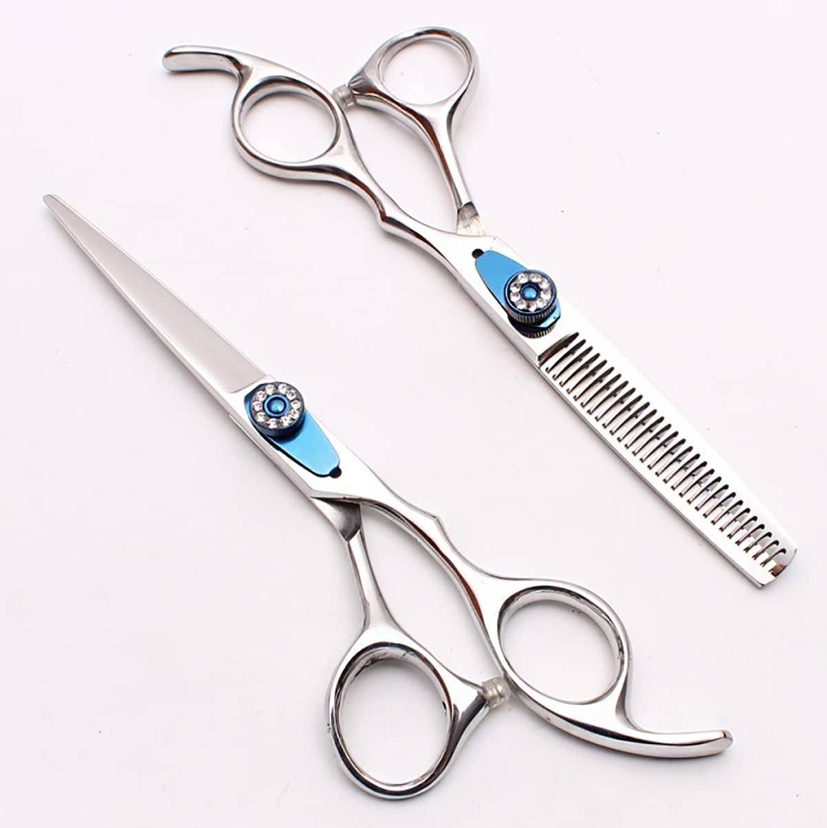 Professional 6 Inch Japanese 440C Hair Cutting Scissors - Barber & Hairdresser Shears with Thinning Scissors Set for Salon, Home Haircuts & Styling