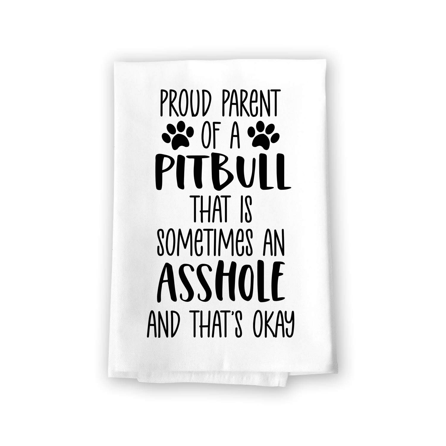 Funny Pitbull Kitchen Towel - Dog Lover Gift for Pet Owners