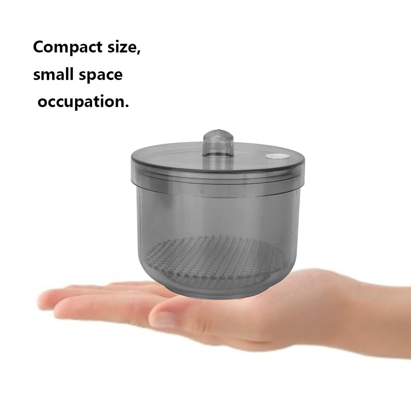 Portable Nail Art Dust Collector Box - Manicure Tools Cleaning Case with Sterilizer Function, Grey Nail Accessories Organizer for Salon & Home Nail Care