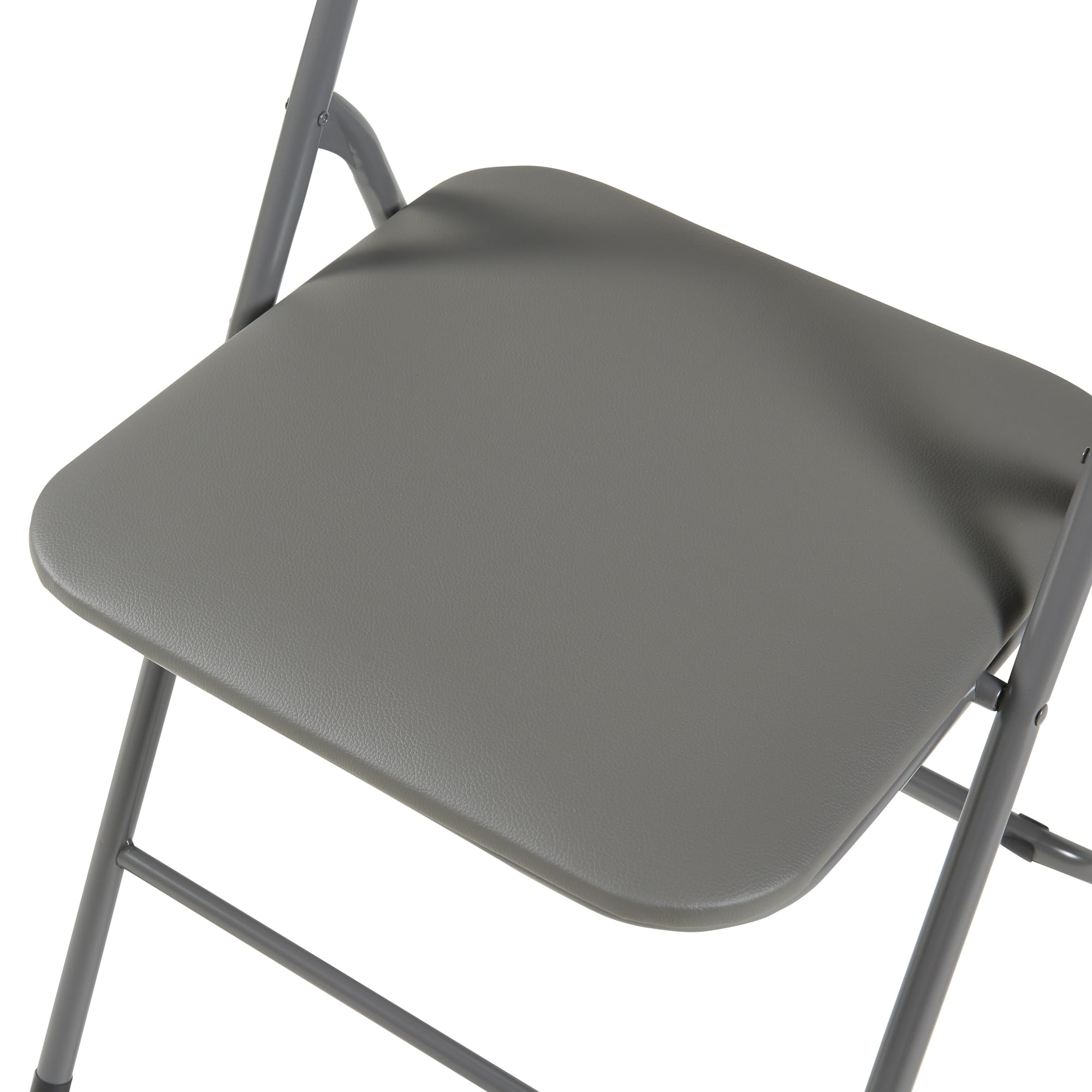 **Panana Folding Chairs with Padded Seat & Back – Heavy-Duty Metal Frame, Indoor & Outdoor Use – Comfortable for Home, Office, Parties, Camping (Grey, 6-Pack)**
