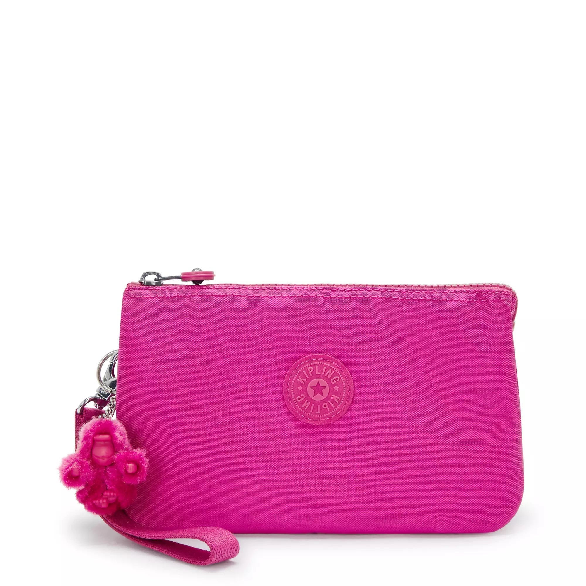 Kipling Creativity Extra Large Wristlet Wallet - Glowing Fuchsia Crossbody Bag for Women, Perfect for Travel, Shopping & Everyday Use