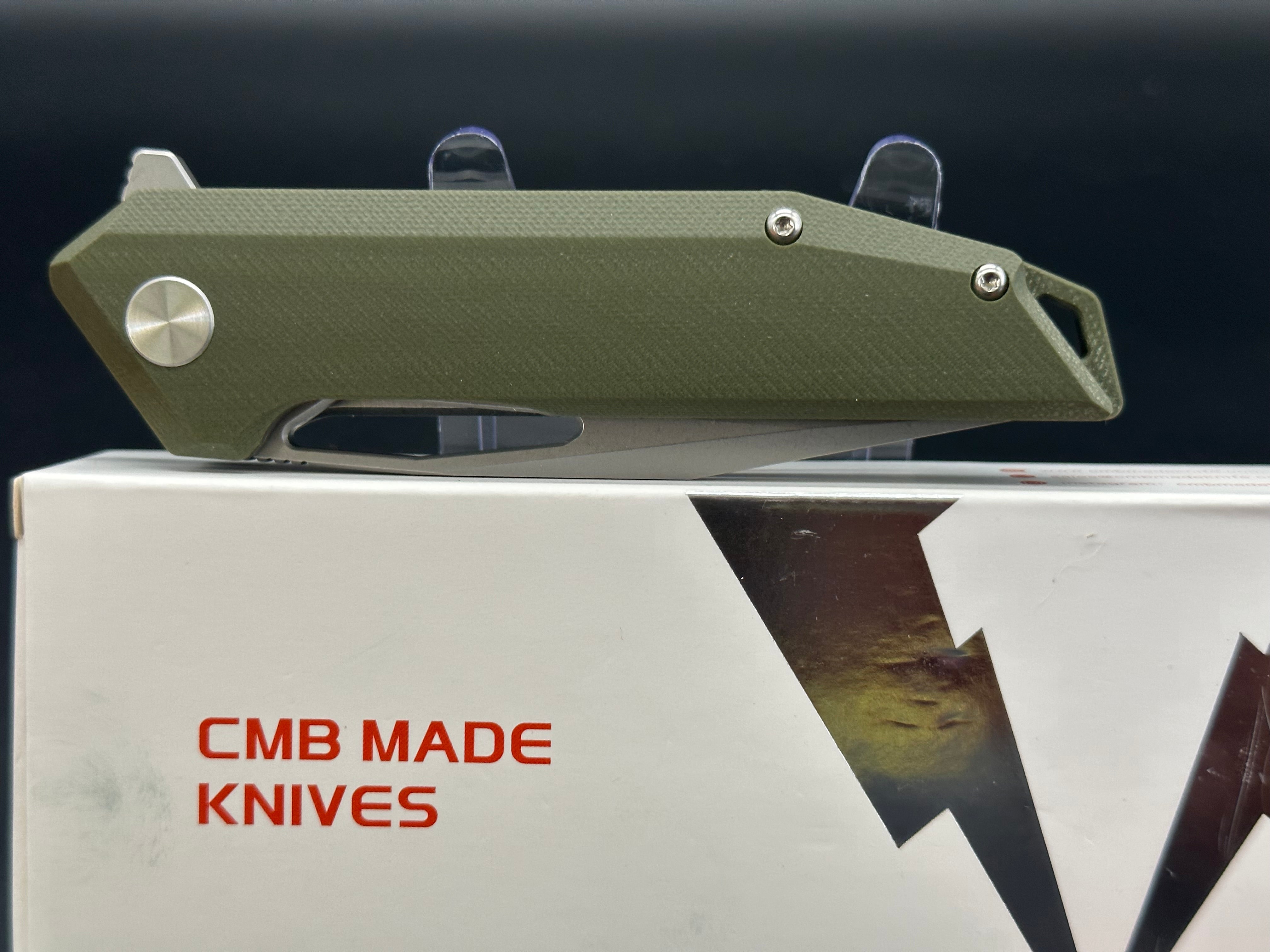CMB LURKER Green G10 Folding Pocket Knife - Tactical EDC Knife for Outdoor Camping, Hiking & Survival Gear