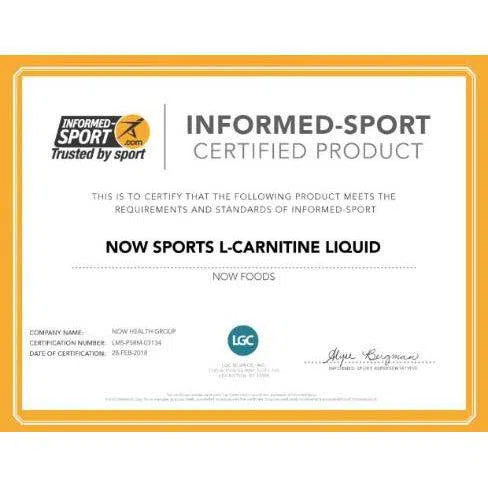 NOW Sports L-Carnitine Triple Strength Liquid 3000mg - Citrus Flavor | Energy & Metabolism Support Supplement for Weight Management & Athletic Performance | Perfect for Pre-Workout & Fitness Routines