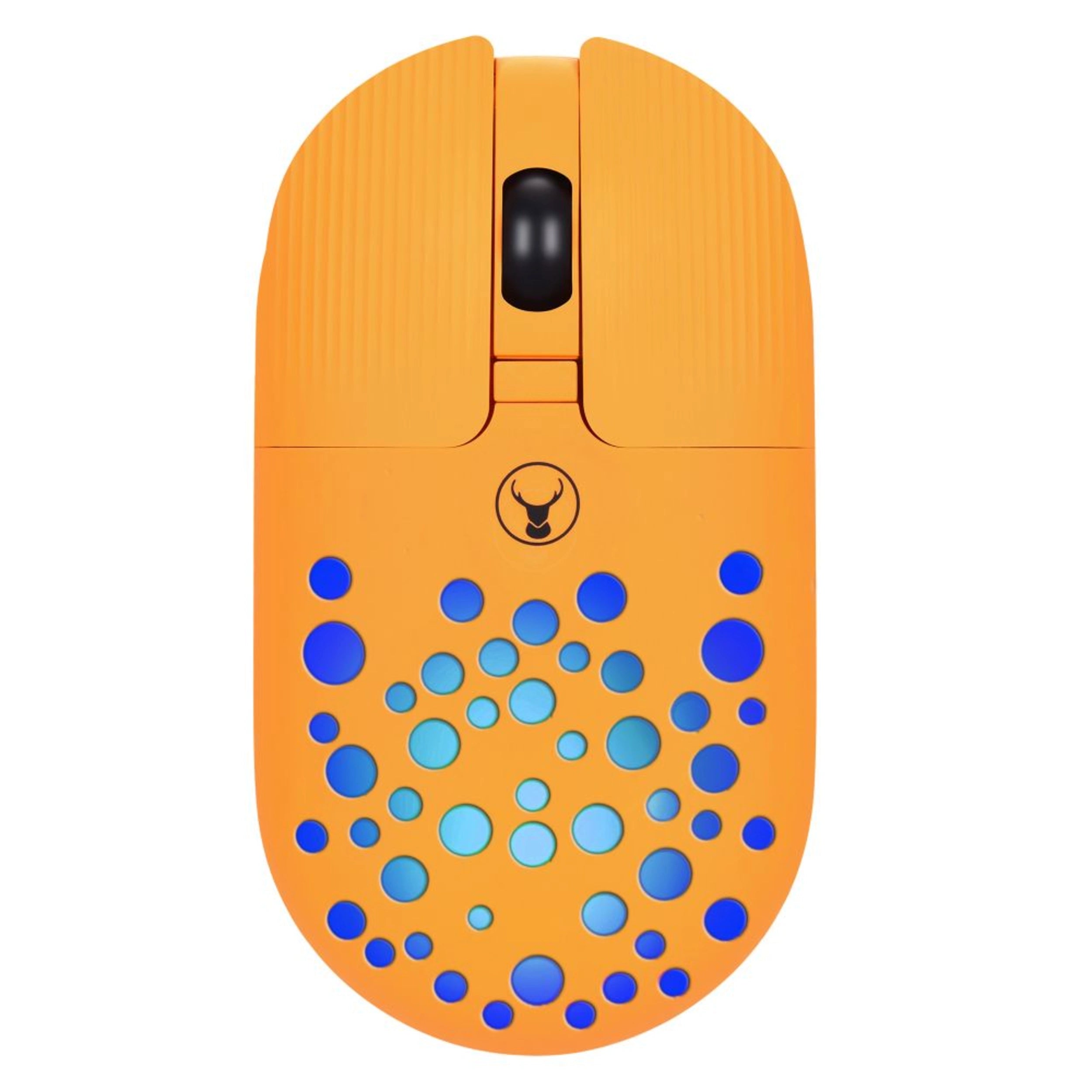 Bonelk Wireless RGB Gaming Mouse with 4D Buttons, 1200 DPI, USB-C Rechargeable, Ergonomic Design - Perfect for PC Gaming, Office Work, and Graphic Design (Orange)