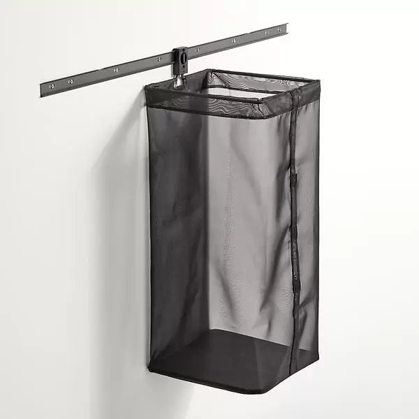 NEW GARAGE SYSTEM Square Mesh Storage Bag Matte Grey - Durable Organizer for Tools, Toys & Sports Equipment - Perfect for Garage, Basement & Closet Organization