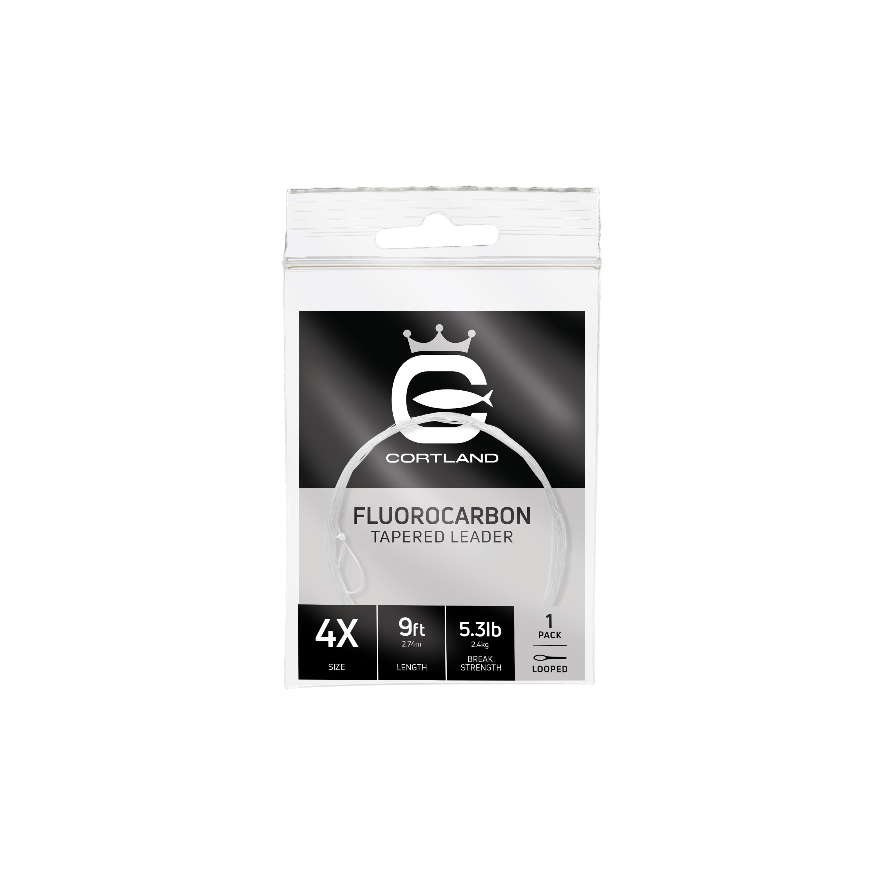 Premium Fluorocarbon Tapered Fishing Leader - Invisible Underwater, Strong & Abrasion-Resistant for Freshwater & Saltwater Angling | Ideal for Bass, Trout & Fly Fishing