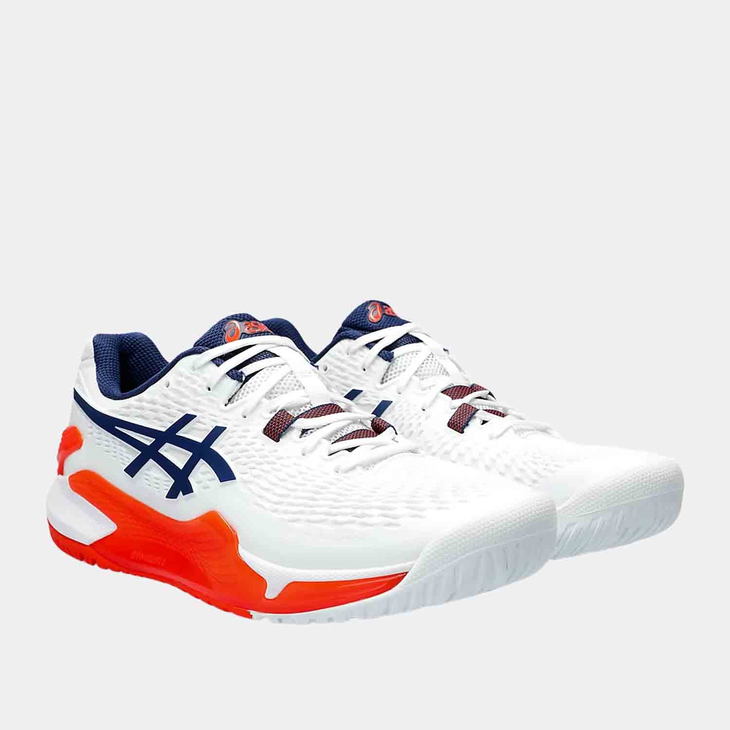 Men's Gel Resolution 9 Tennis Shoes - Lightweight Performance Court Shoes for Men | Perfect for Hard Court & Clay Court Play | Durable Cushioning & Superior Traction