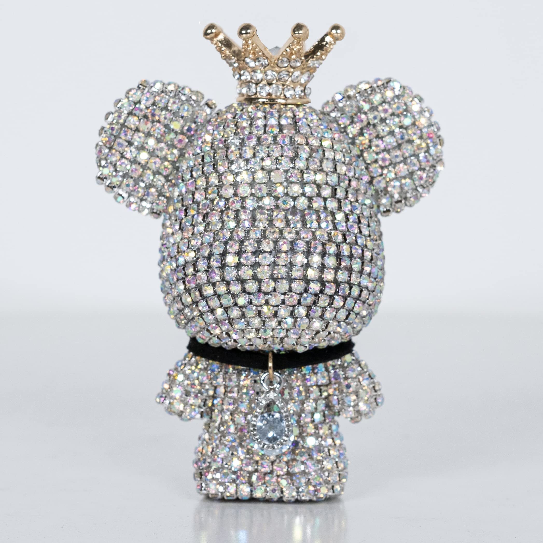 Sparkling Rhinestone Bear Car Air Freshener with Vent Clip - Crystal Bling Car Accessories for Women, Aesthetic Interior Decor (Silver) | Perfect for Gifts & Car Interior Styling