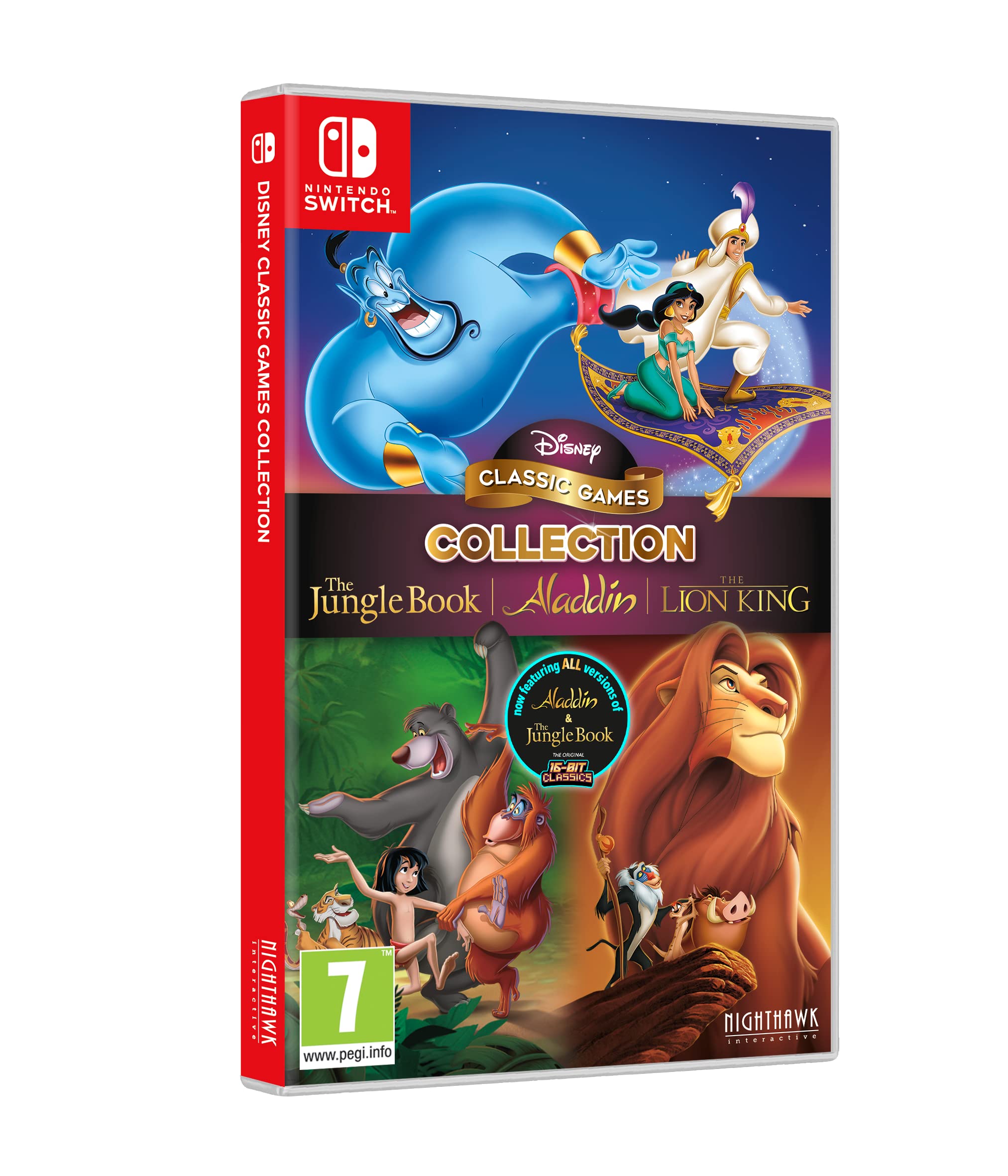 Disney Classic Games: Jungle Book, Aladdin, Lion King for Nintendo Switch - Perfect for Family Game Nights