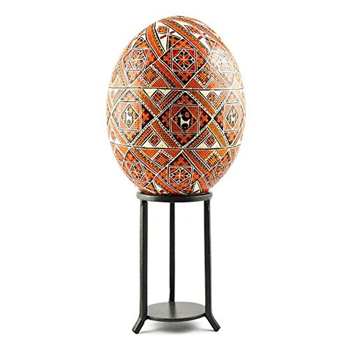 BestPysanky Tall Wrought Iron Egg Stand - 4.5 Inch Large Decorative Display Holder for Easter Eggs, Christmas Orbs & Home Decor - Perfect for Holiday Centerpieces, Tabletop Decorations and Gift Presentations