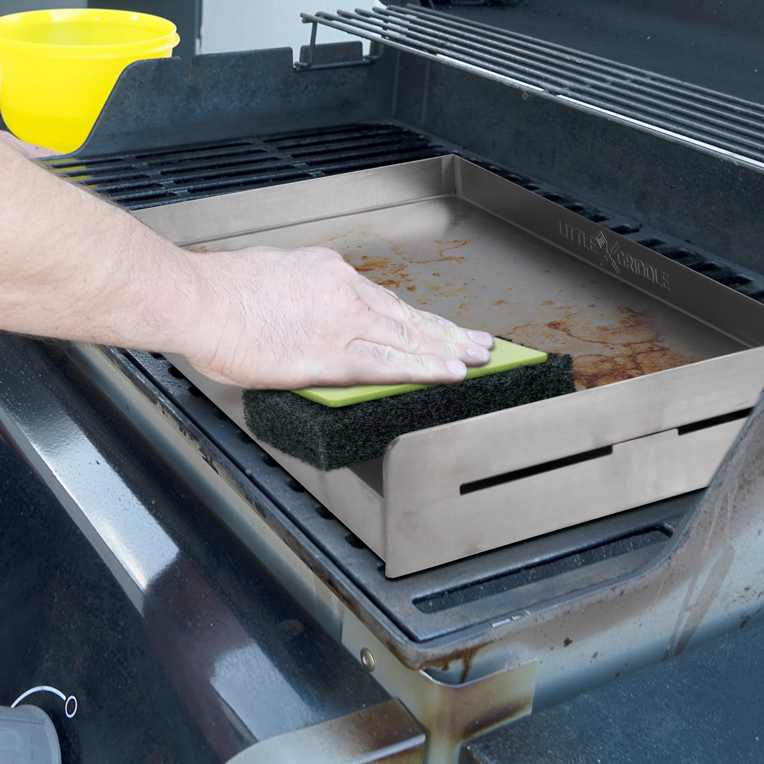 Little Griddle GK16 High-Temperature Scrubber - Heavy Duty Grill & Griddle Cleaner for Commercial Kitchens & Outdoor Cooking