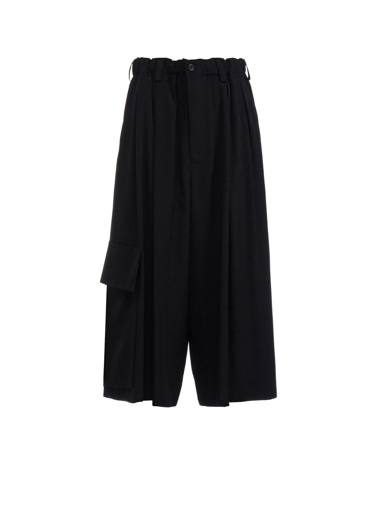 Stylish Crepe de Chine Cropped Wide Pants with Gusseted Flap Pockets - Comfortable & Trendy Women's Casual Pants for Work, Travel & Everyday Wear