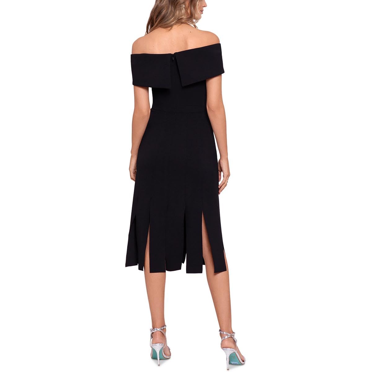 Xscape Women's Semi-Formal Midi Cocktail Party Dress - Elegant A-Line Fit for Evening Events, Weddings & Holiday Parties | Plus Size Options Available
