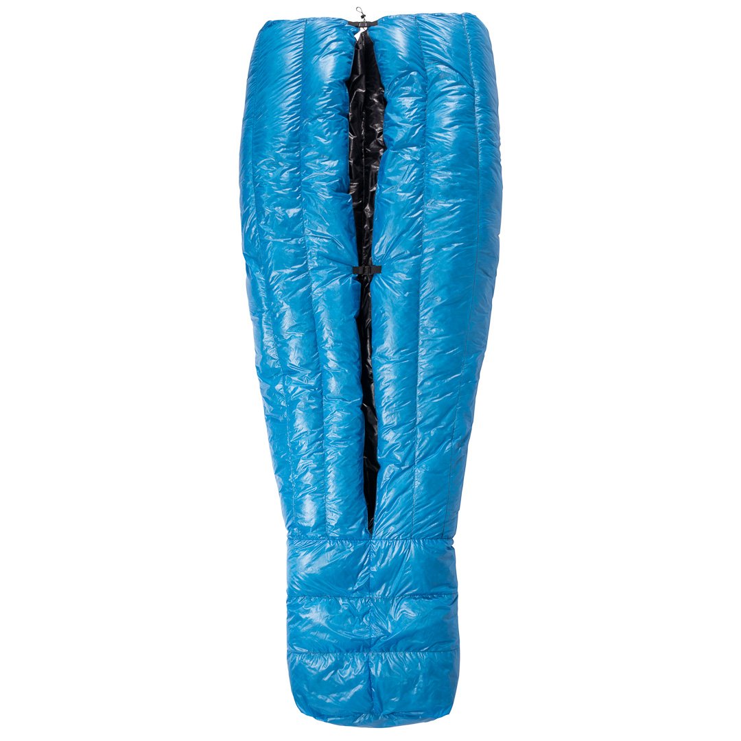 Premium 20F Solo Camping Quilt - Lightweight Backpacking Sleeping Bag Alternative in Azure Blue, Broad Medium Size - Perfect for Hiking, Backpacking & Outdoor Adventures