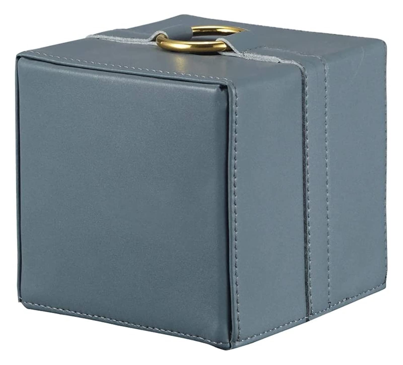 Premium Leather Tissue Box Cover - OriginalClub Square Tissue Box Holder for Home, Living Room & Bedroom | Stylish Gray Blue Desktop Organizer | Perfect for Office Decor & Gift Giving