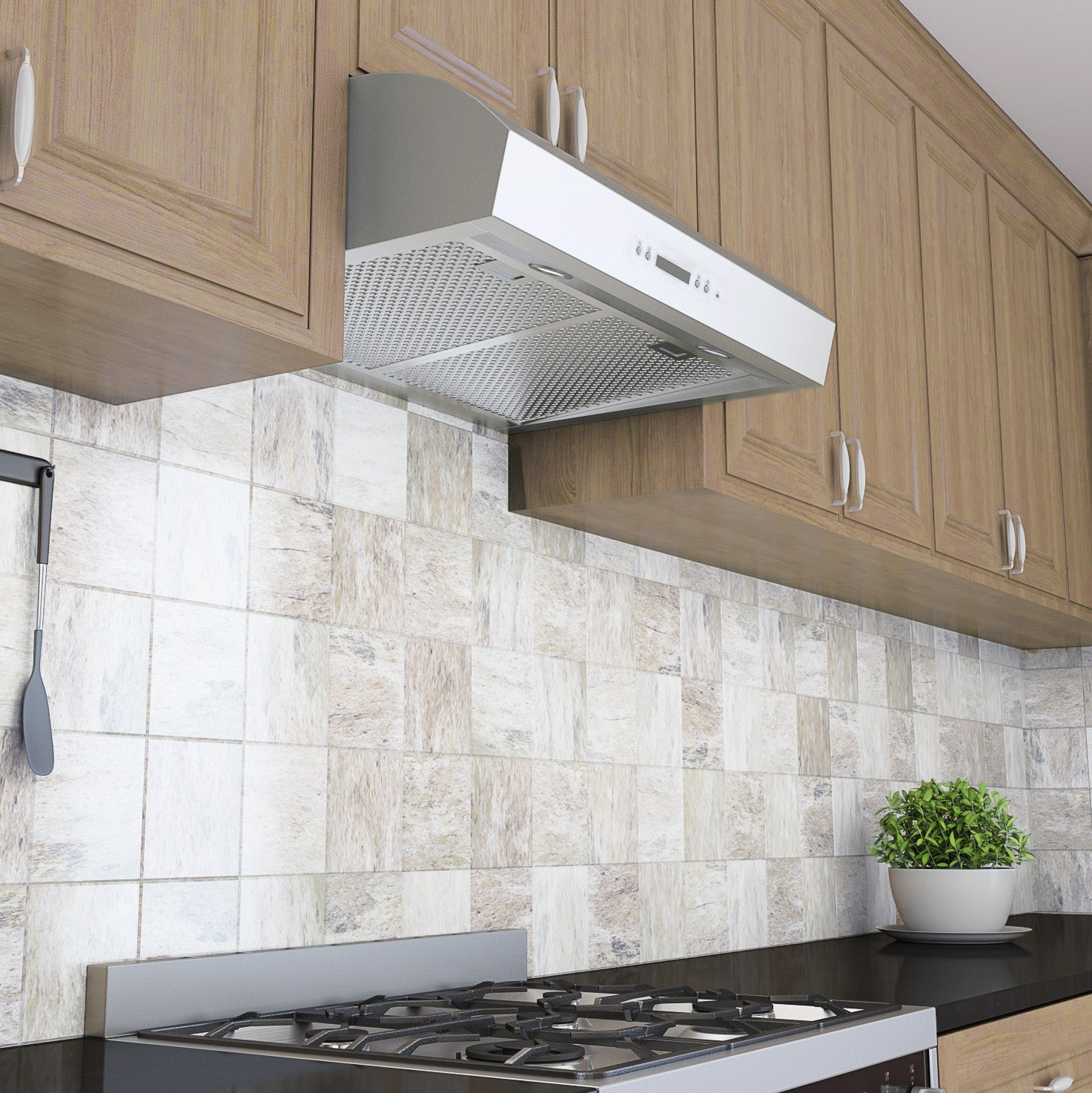 30 Inch Stainless Steel Under Cabinet Range Hood with LED Night Light - Perfect for Kitchen Ventilation & Modern Home Decor