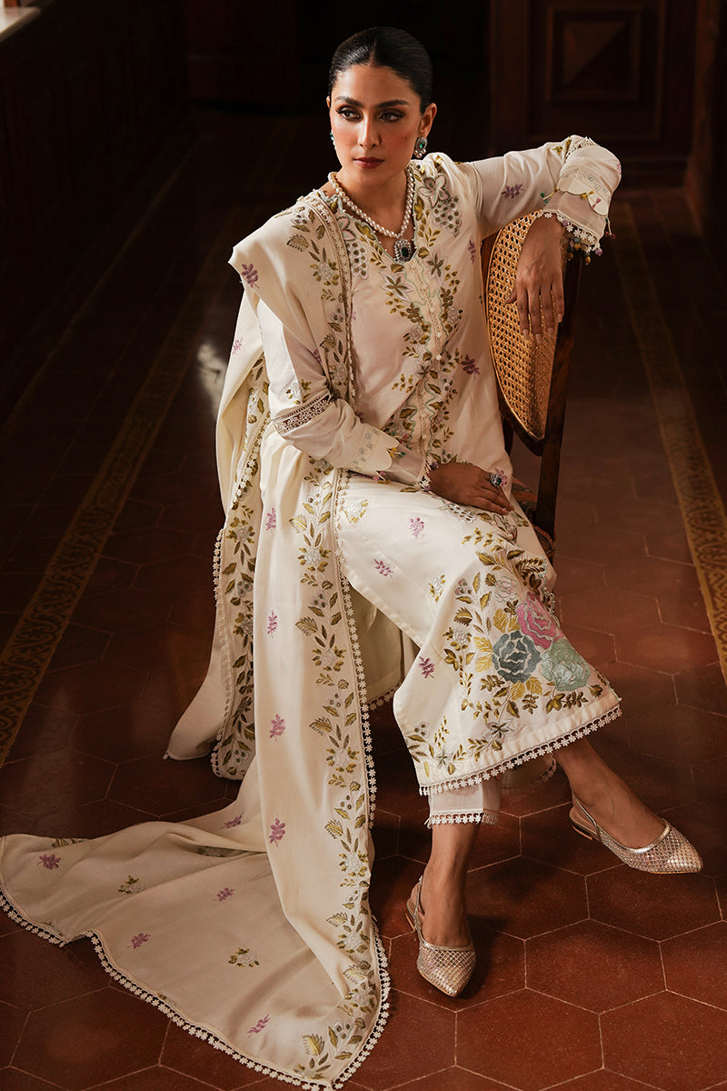 IVORY GARDEN 3-Piece Satin Embroidered Women's Suit Set - Elegant Formal Outfit for Weddings, Parties & Special Occasions