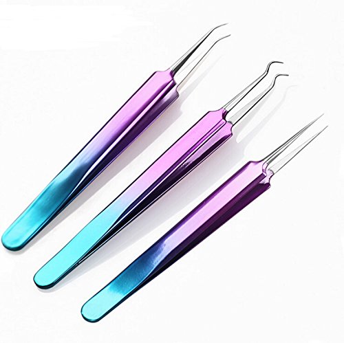Professional Stainless Steel Blackhead Remover Tool - Acne Needle & Tweezers Set for Face Care, Pimple Popper, Eyelash Extension Applicator - Perfect for Skincare Routine & DIY Beauty at Home