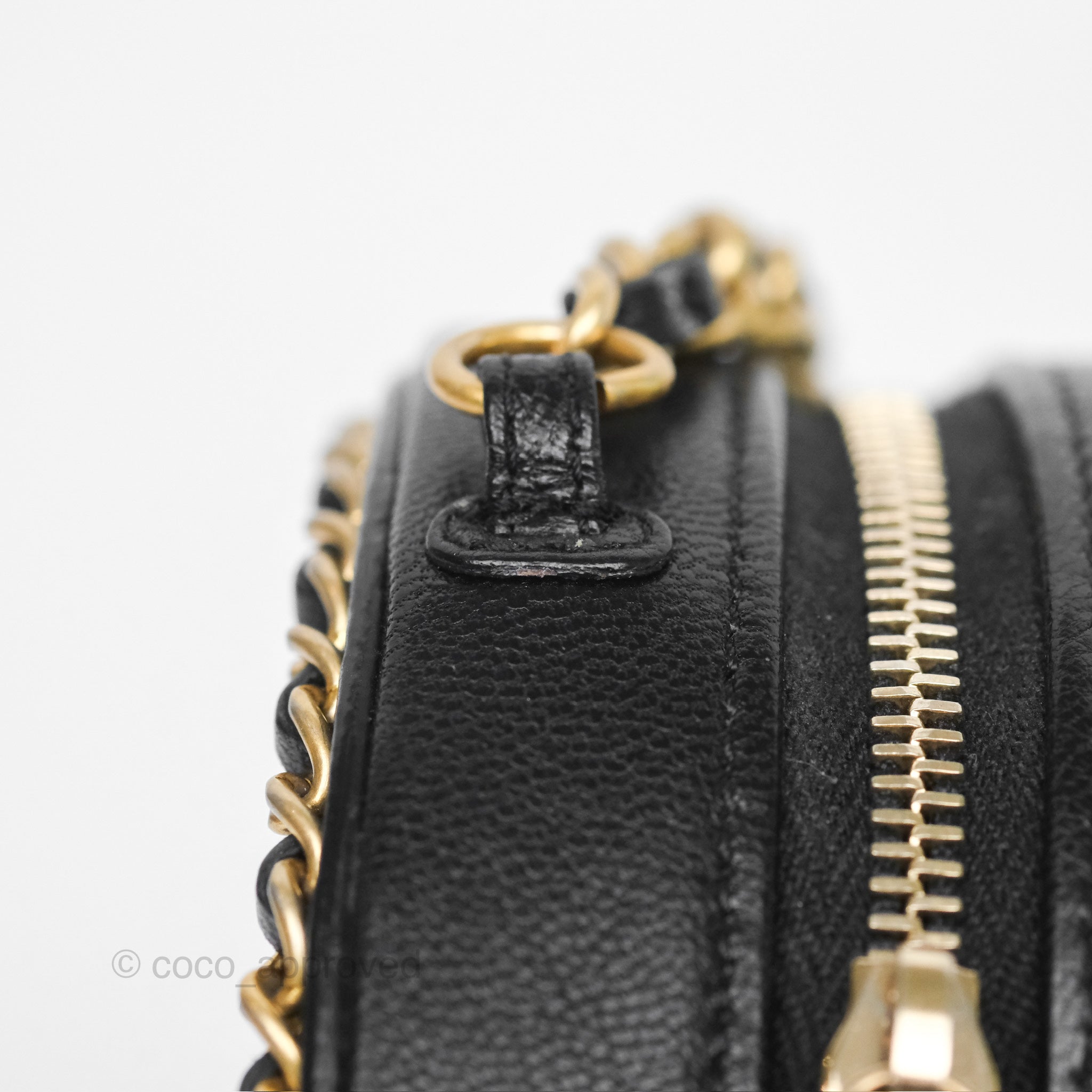 Chanel Black Lambskin Chained Round Filigree Clutch with Gold Hardware - Elegant Evening Bag for Parties, Weddings & Special Occasions