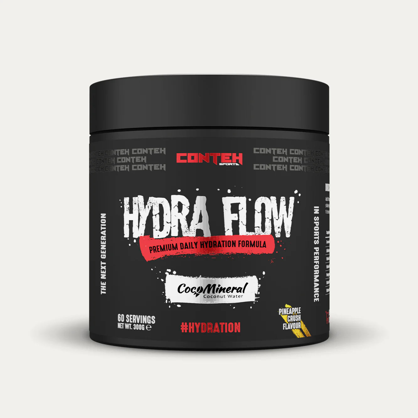 Conteh Sports Hydra Flow Daily Hydration Powder - 300g Electrolyte Drink Mix for Athletes & Active Lifestyles - Perfect for Workouts, Running & Outdoor Activities