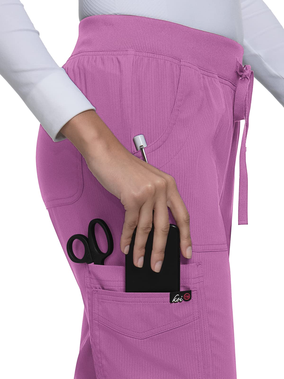 KOI Lite 750 Women's Fierce Jogger Pants - Radiant Mauve XS-Tall | High Waisted Athletic Running Joggers for Women | Gym, Yoga, Lounge & Casual Wear