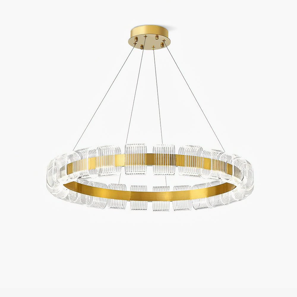 Elegant Bangle Chandelier - Modern Crystal Beaded Ceiling Light Fixture for Dining Room, Bedroom & Living Room Decor